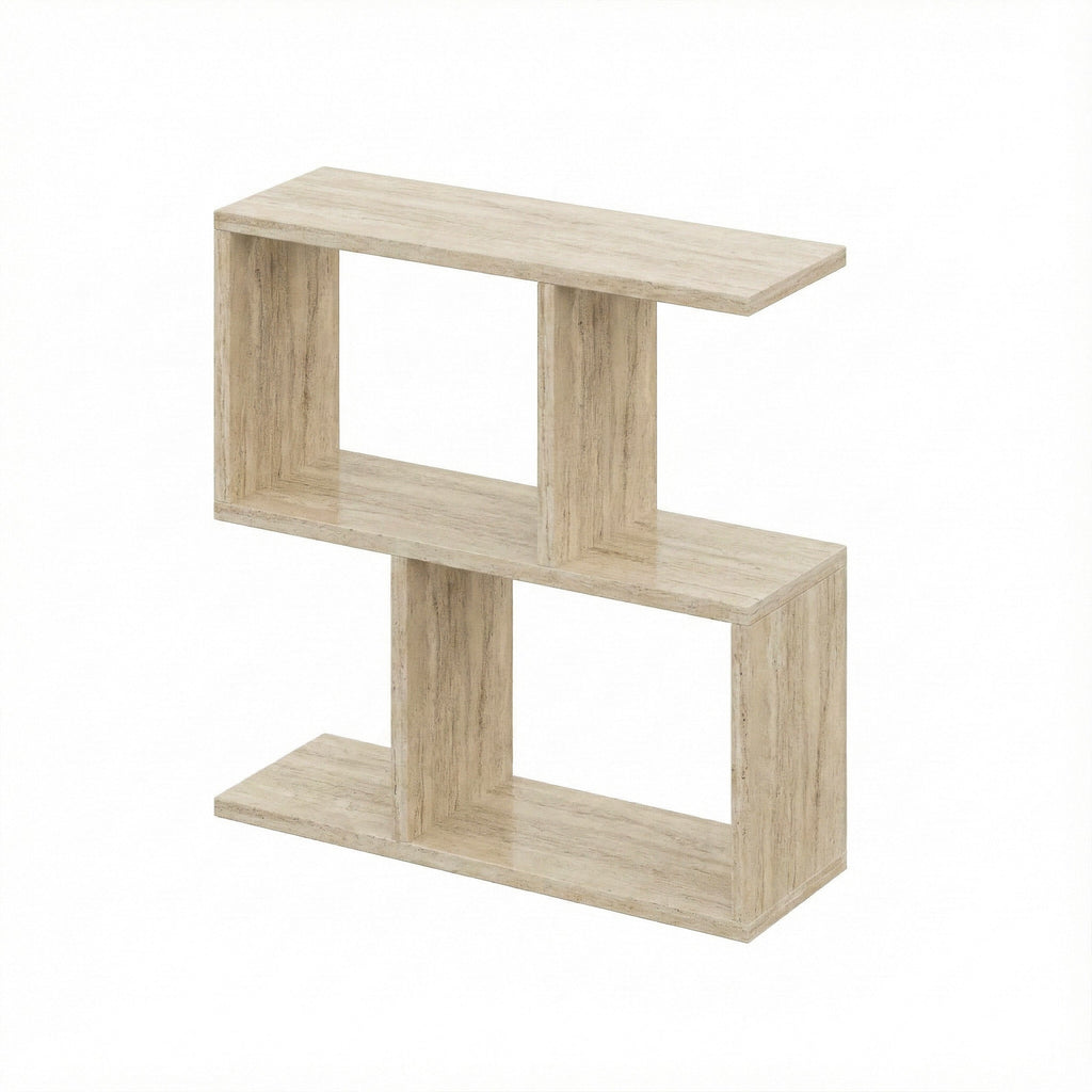 Modern Side Table with 4 Open Shelves