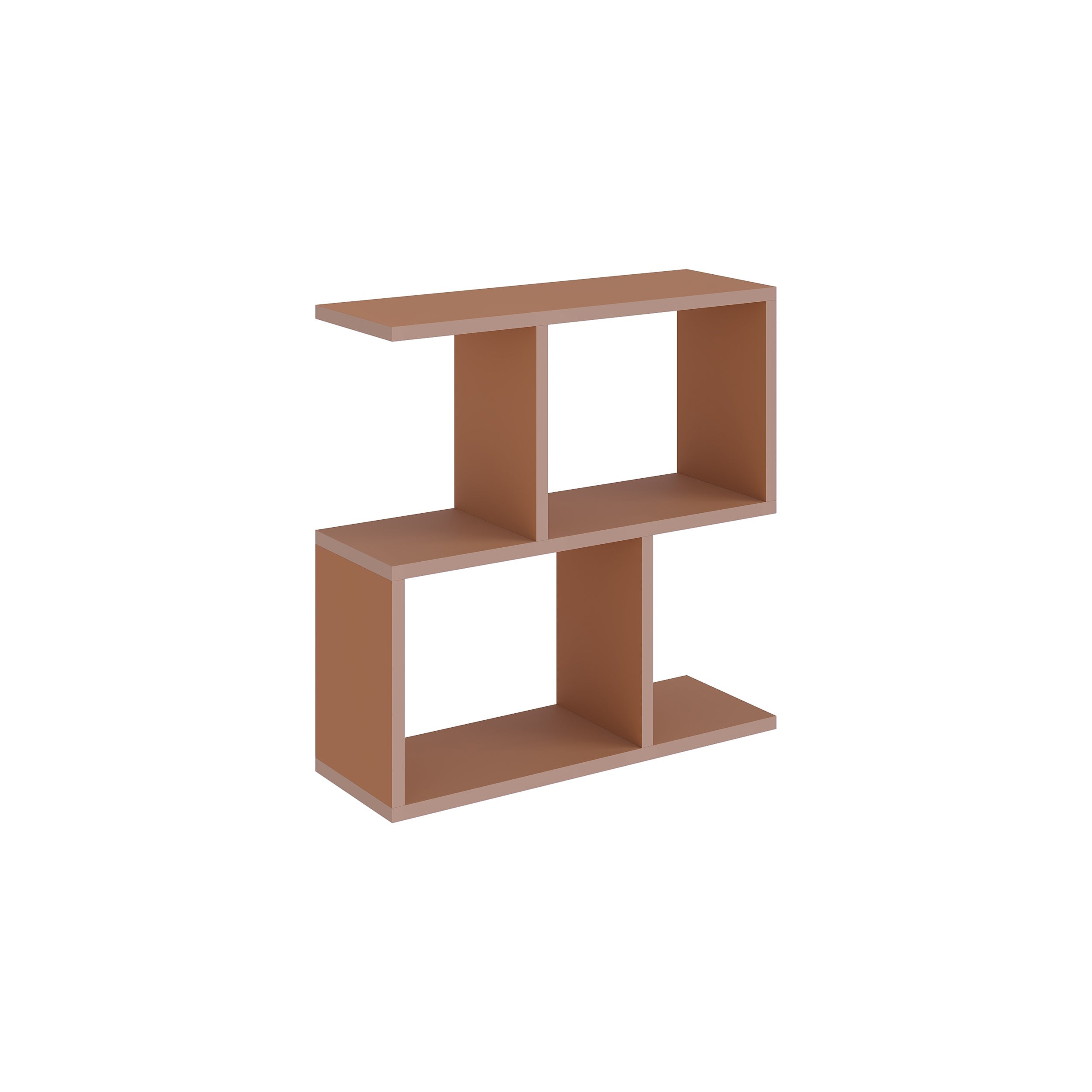 Modern Side Table with 4 Open Shelves