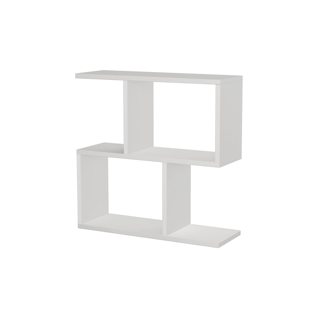 Modern Side Table with 4 Open Shelves