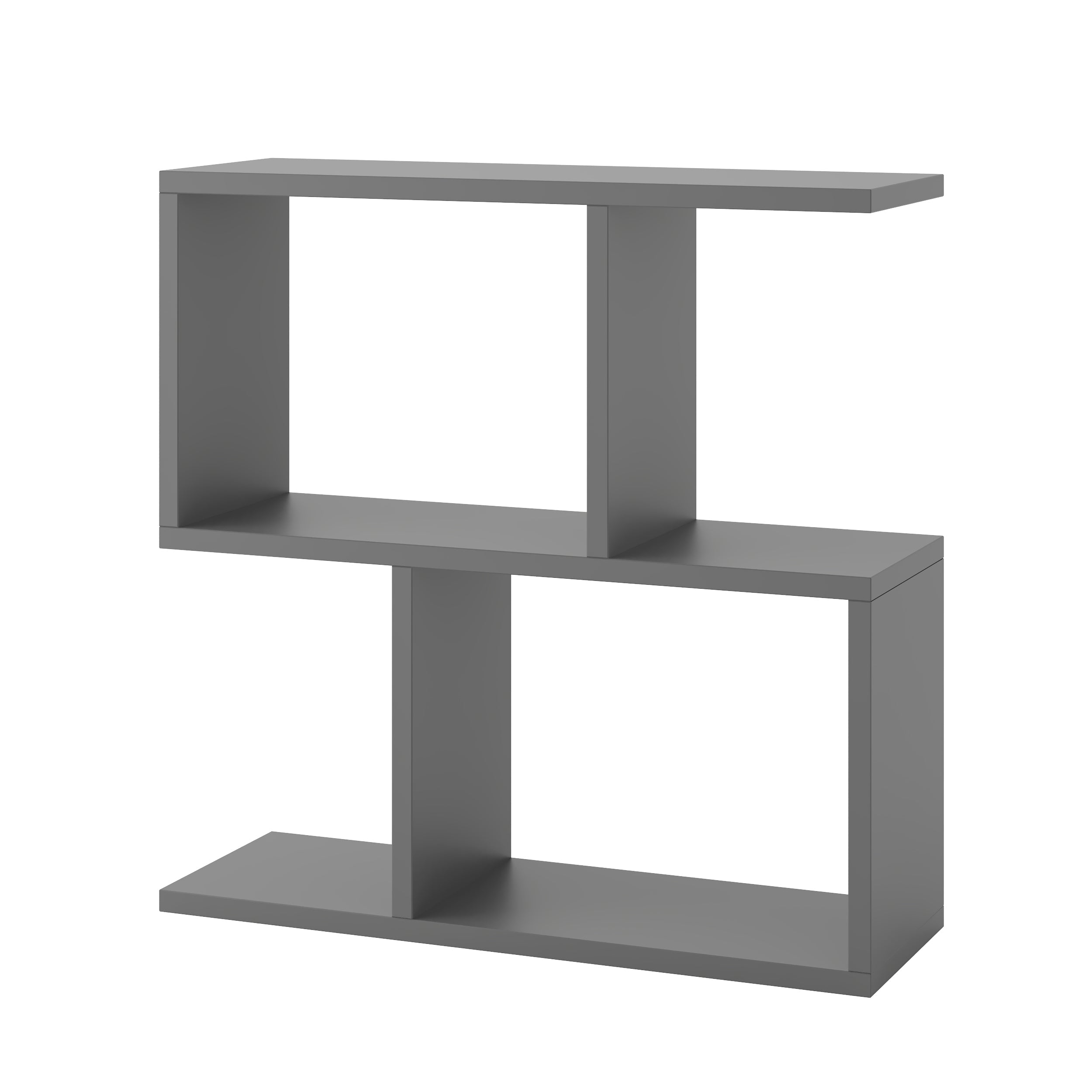 Modern Side Table with 4 Open Shelves