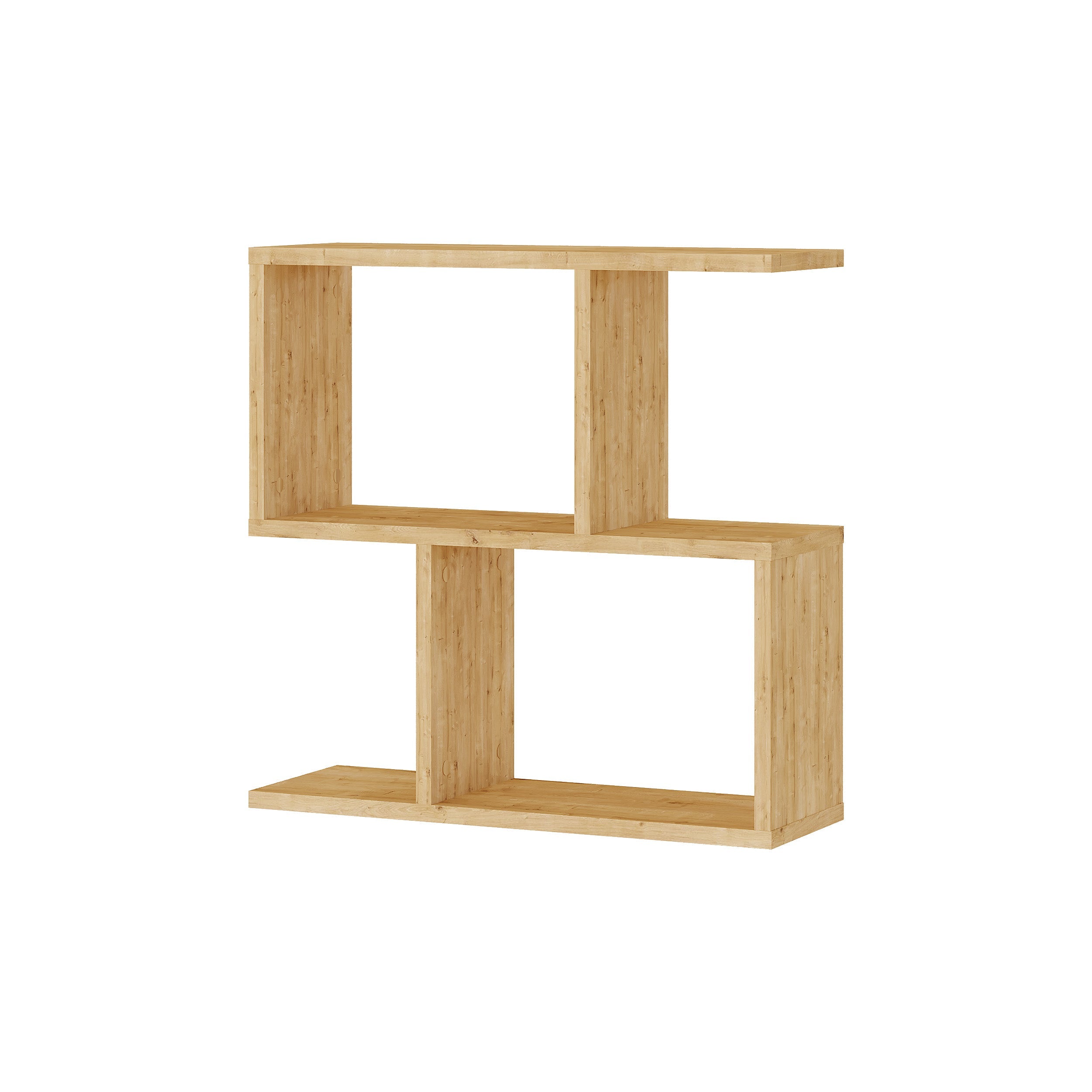Modern Side Table with 4 Open Shelves