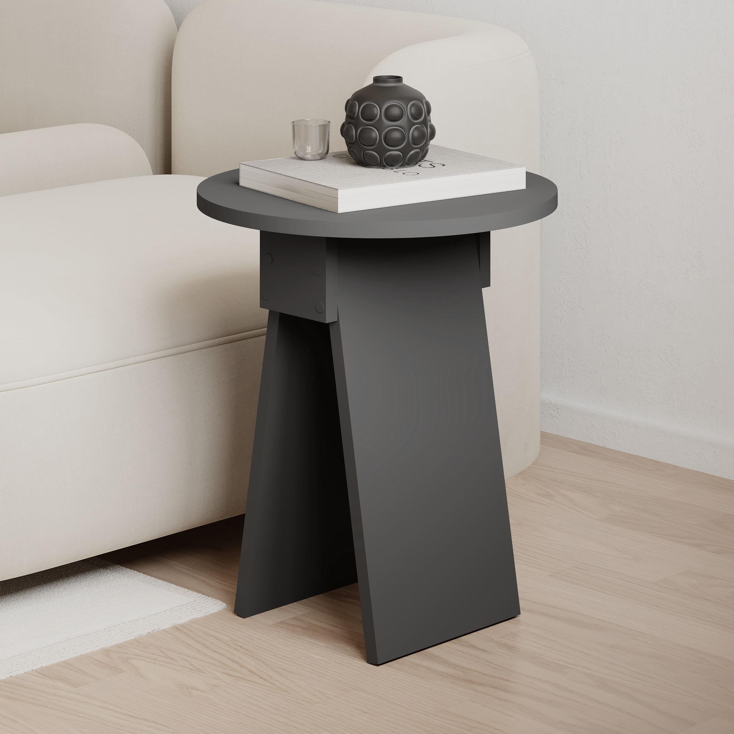 Chen Side Table – Modern Round Accent Table for Living Room, Bedroom or Entryway