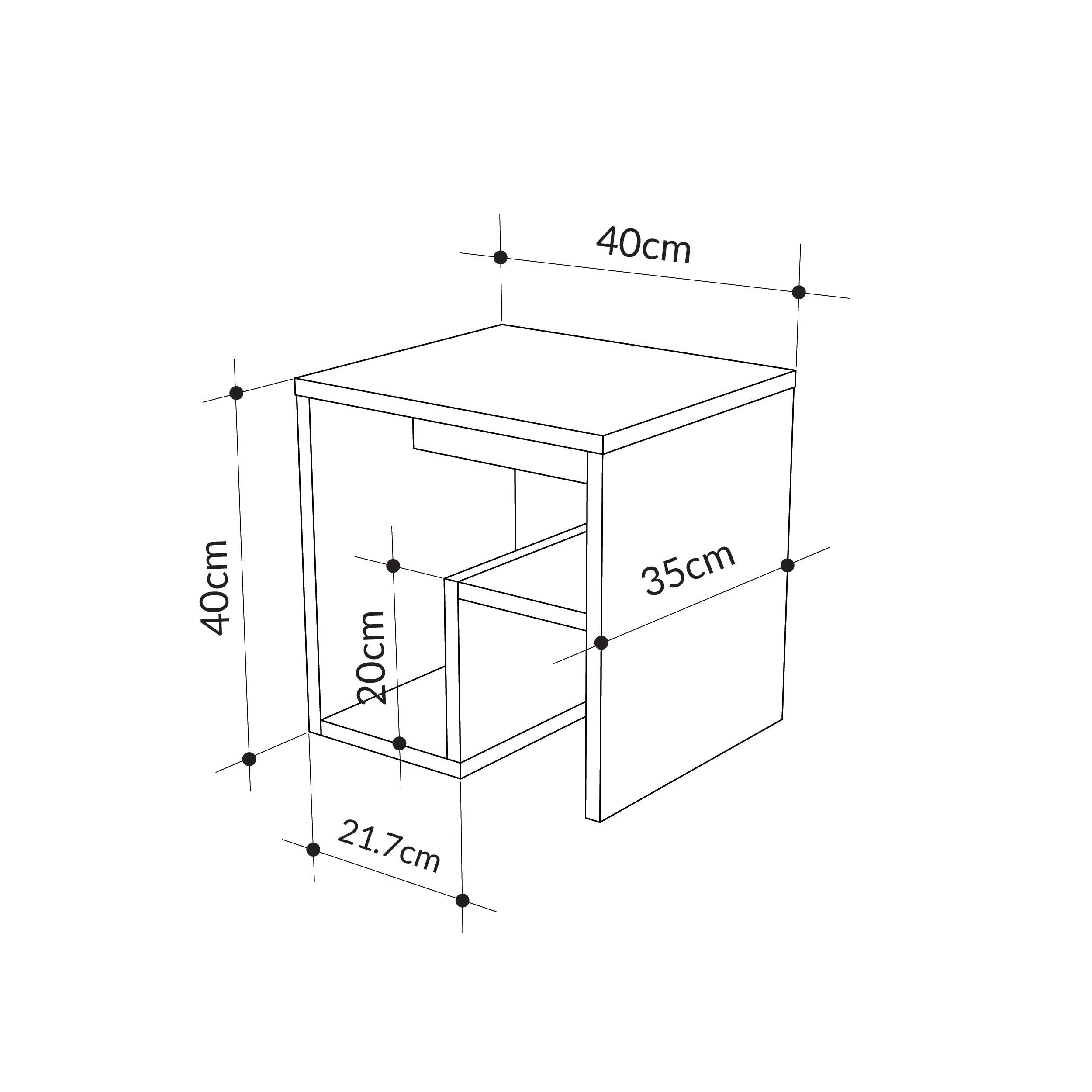 Side Table with Magazine Rack – Compact Modern End Table for Small Spaces
