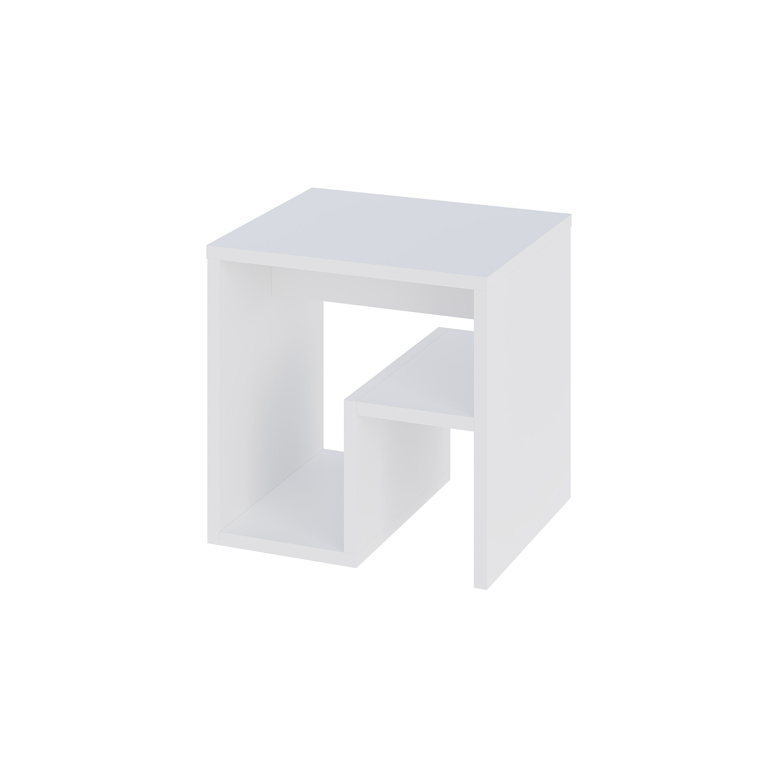 Side Table with Magazine Rack – Compact Modern End Table for Small Spaces