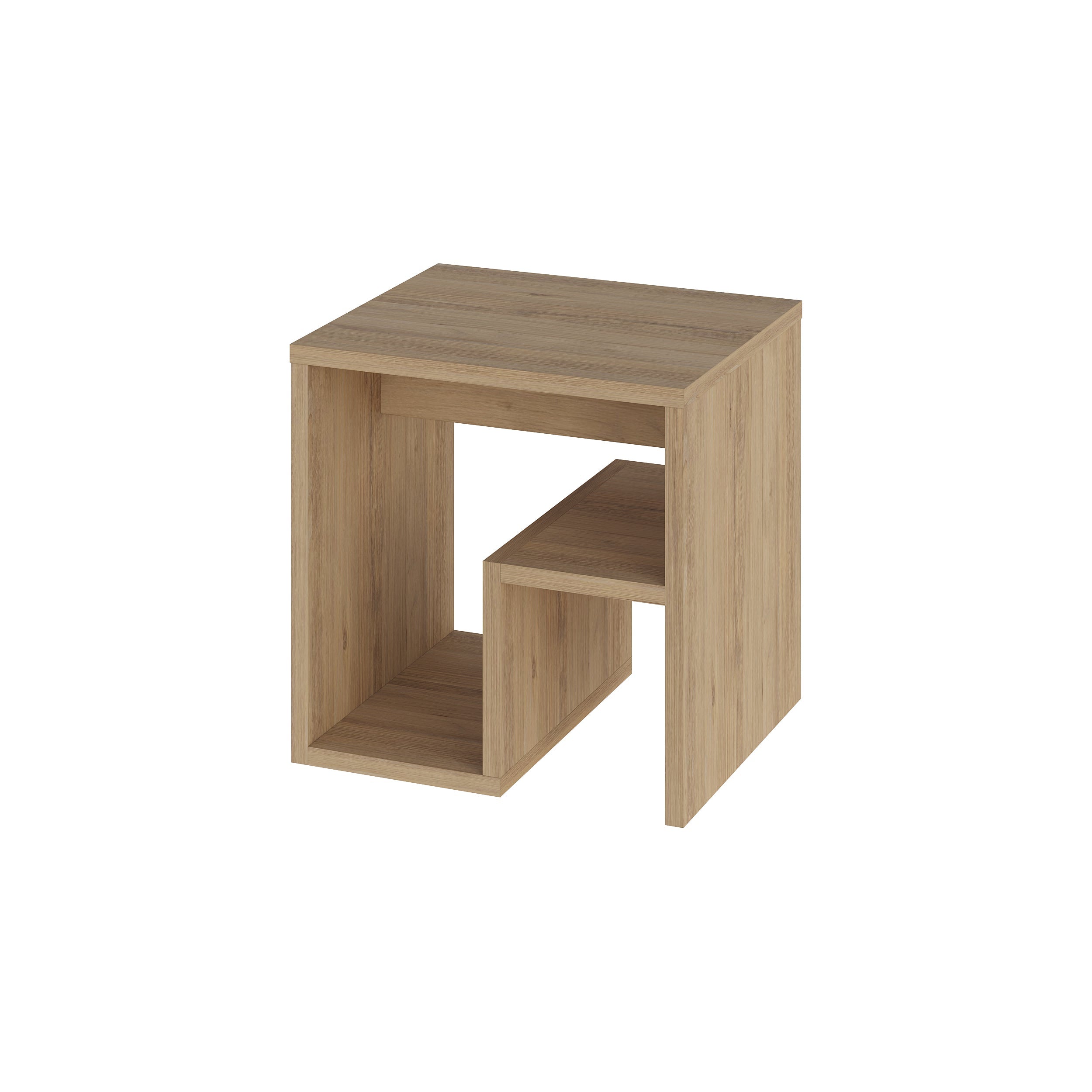 Side Table with Magazine Rack – Compact Modern End Table for Small Spaces