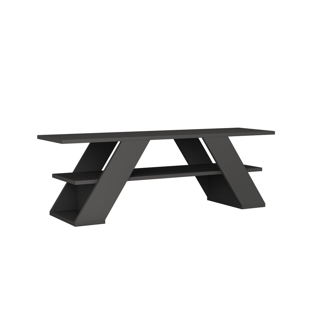 Modern TV Stand Multimedia Centre TV Unit With Shelves 120cm