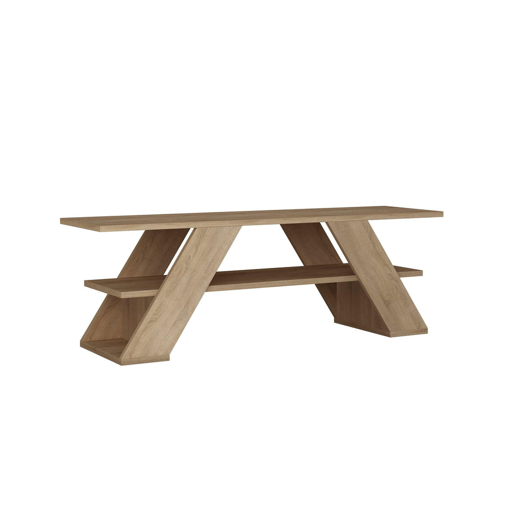 Modern TV Stand Multimedia Centre TV Unit With Shelves 120cm