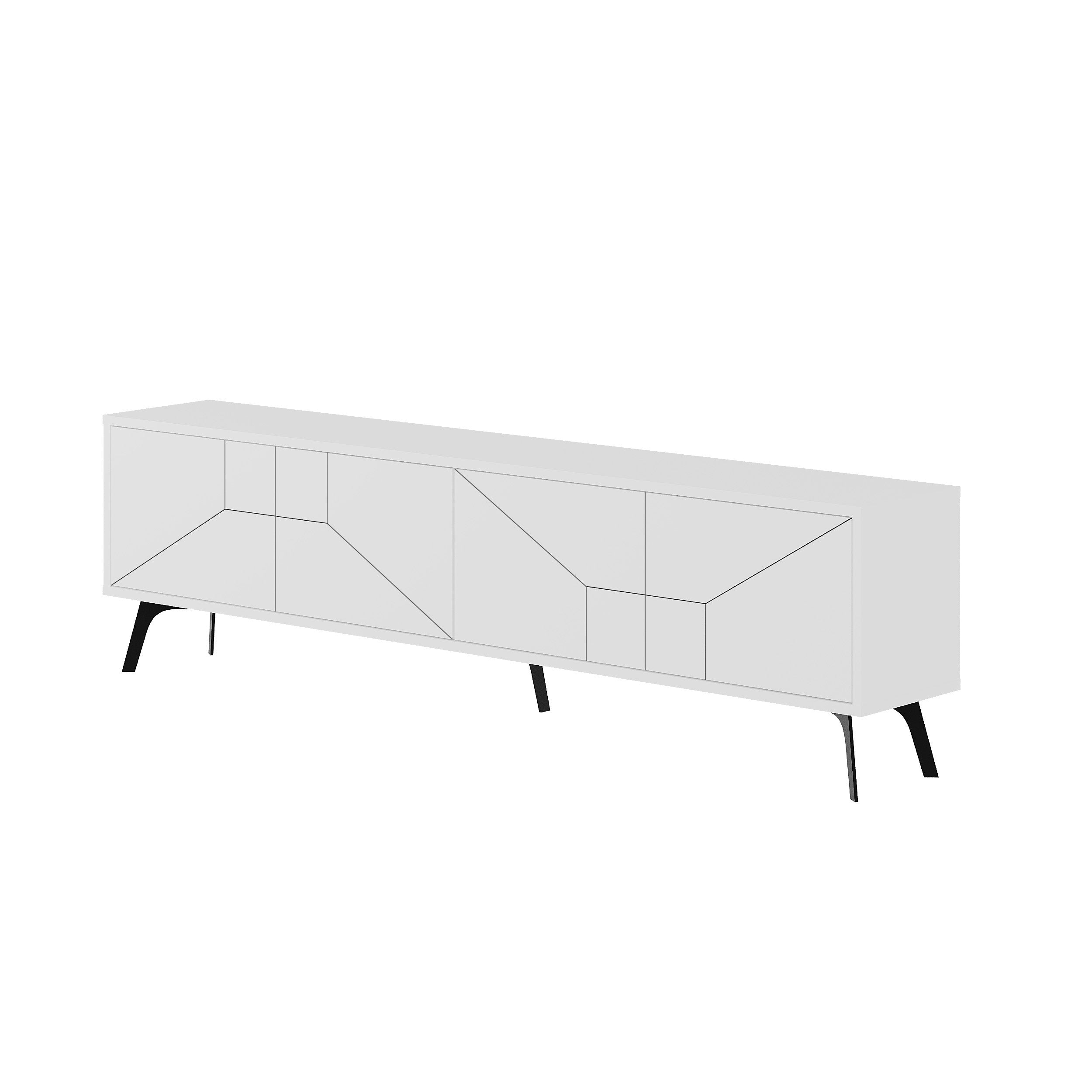 Modern TV Stand With Storage Cabinet 180cm
