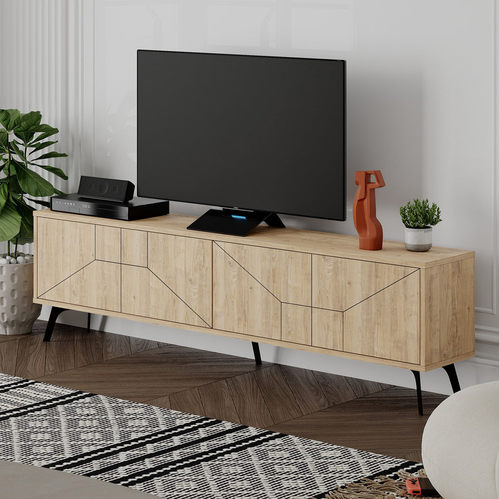 Modern TV Stand With Storage Cabinet 180cm