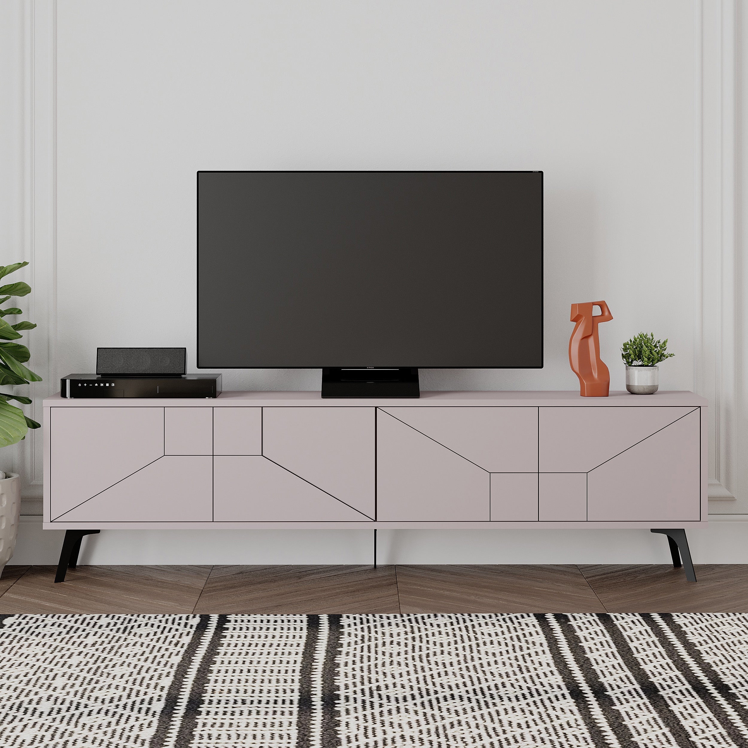 Modern TV Stand With Storage Cabinet 180cm