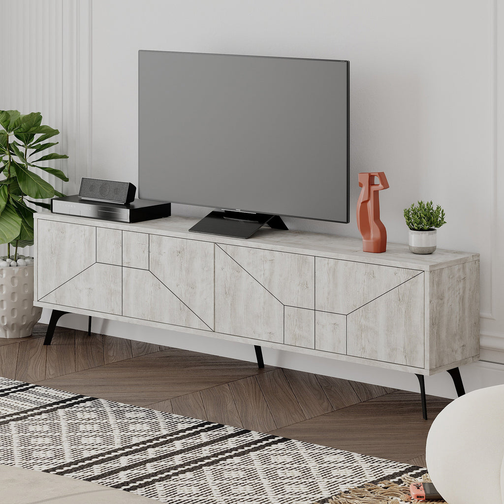 Modern TV Stand With Storage Cabinet 180cm