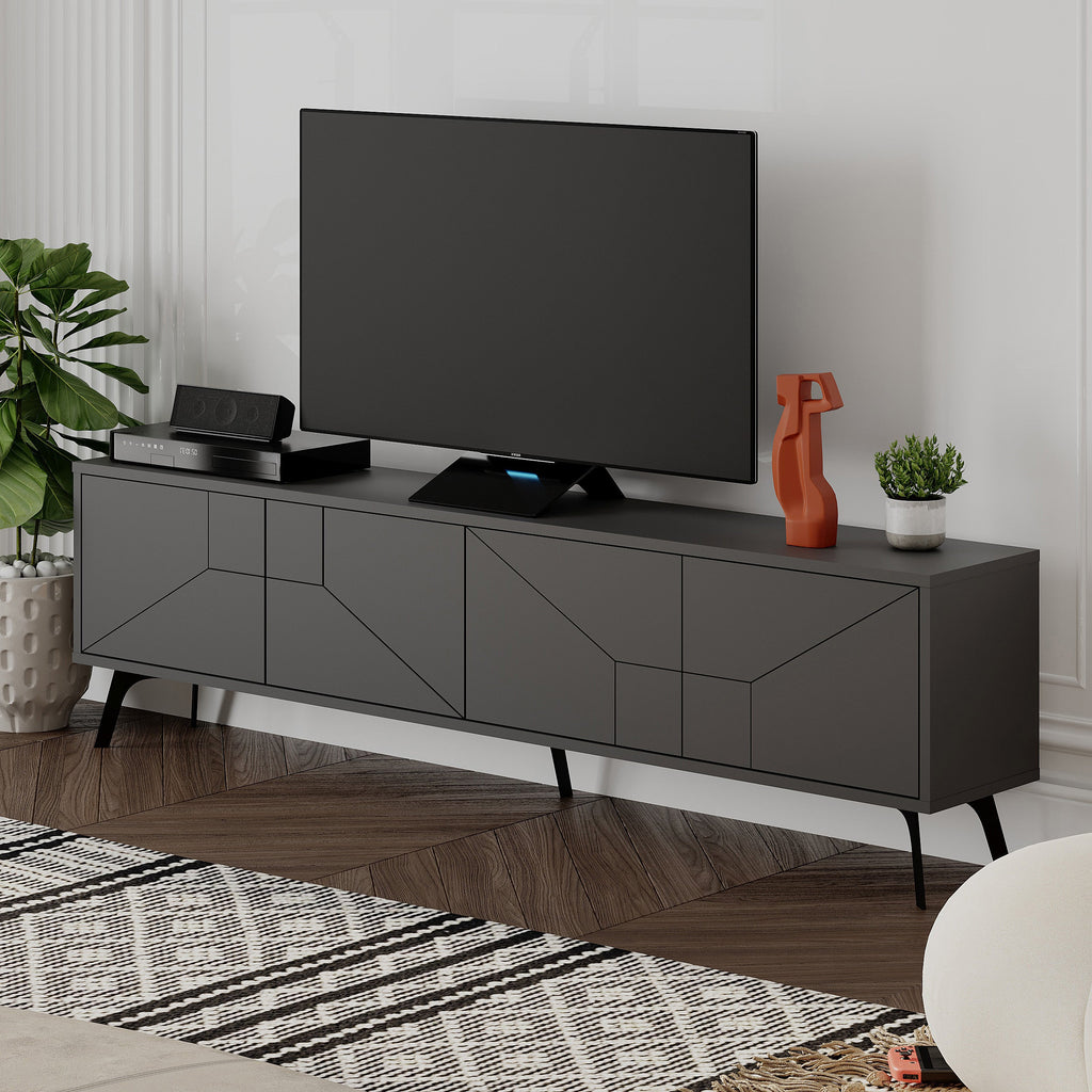 Modern TV Stand With Storage Cabinet 180cm