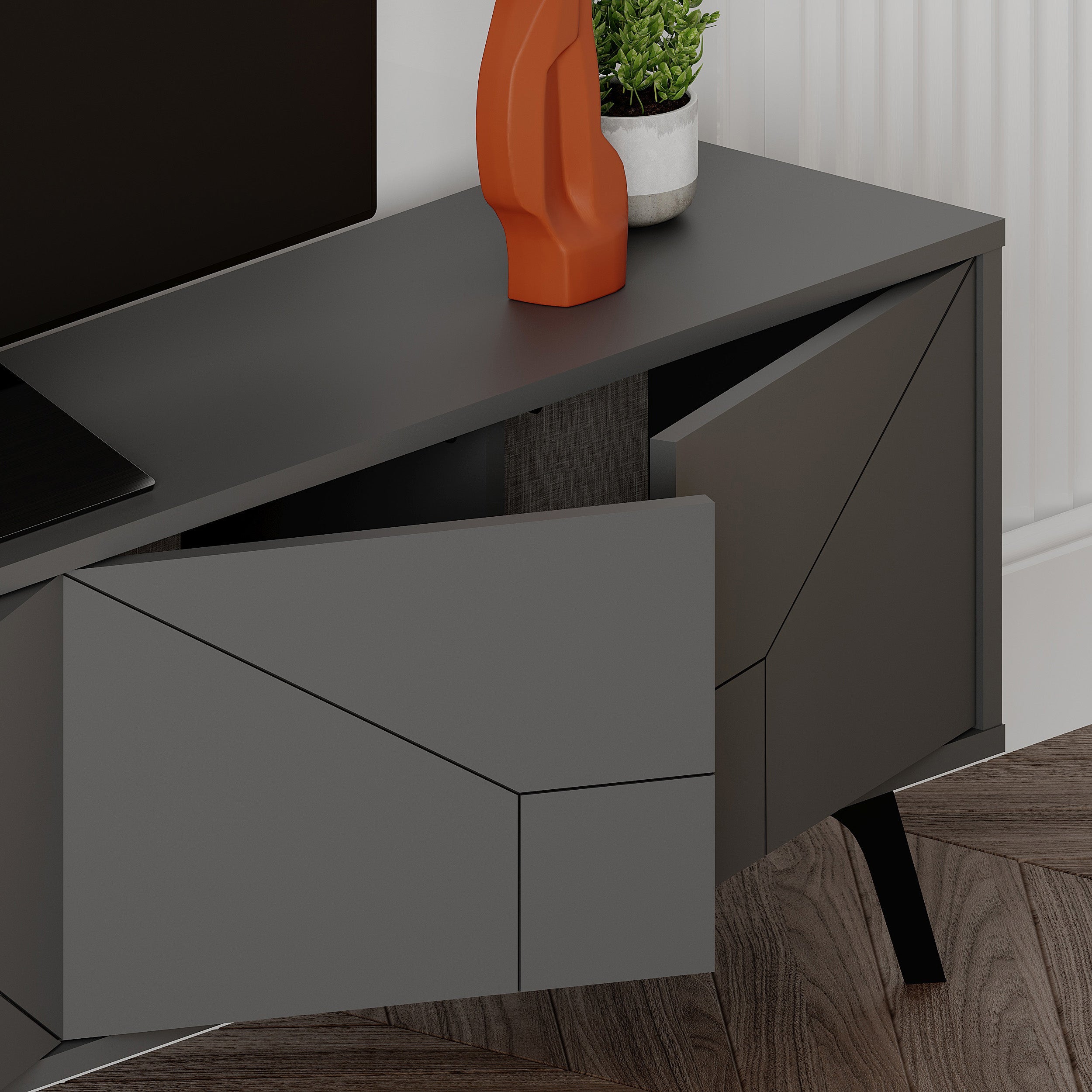 Modern TV Stand With Storage Cabinet 180cm