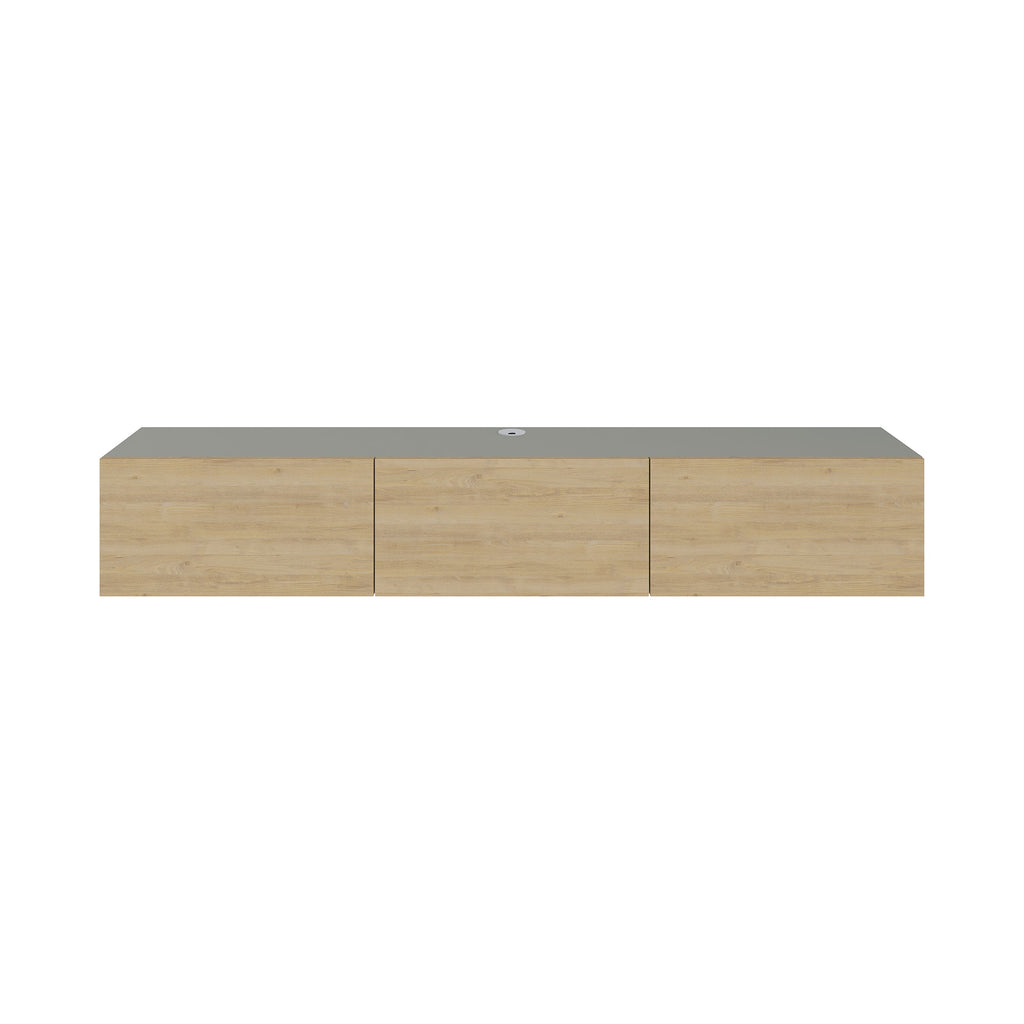 Modern Tv Unit - Wall Mounted - 3 Compartments - 180 cm