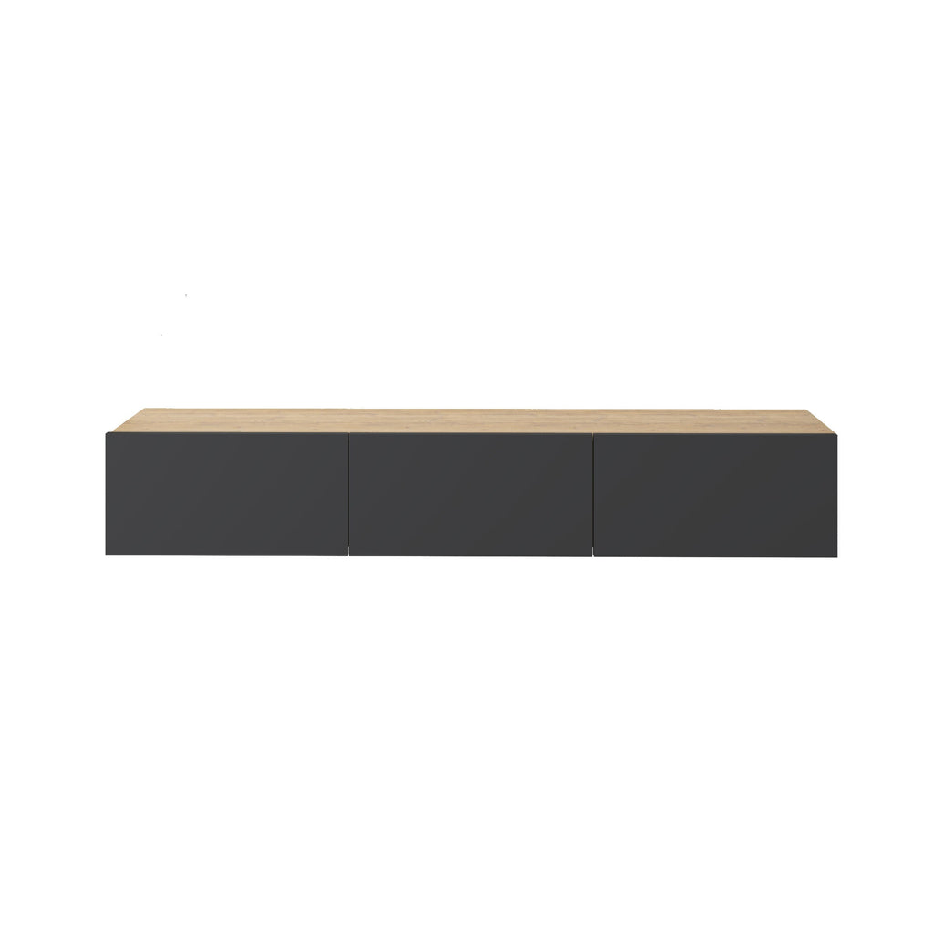 Modern Tv Unit - Wall Mounted - 3 Compartments - 180 cm