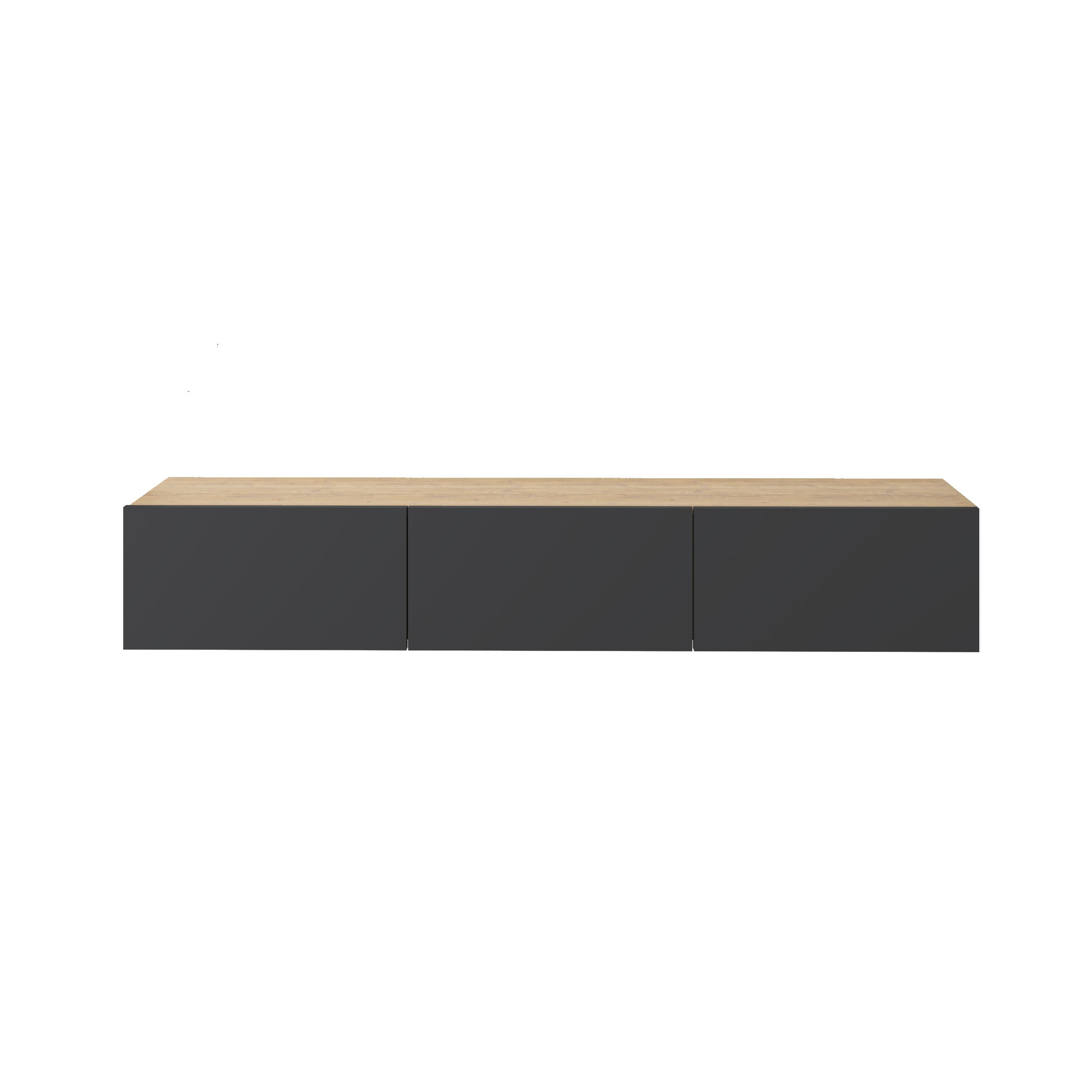 Modern Tv Unit - Wall Mounted - 3 Compartments - 180 cm