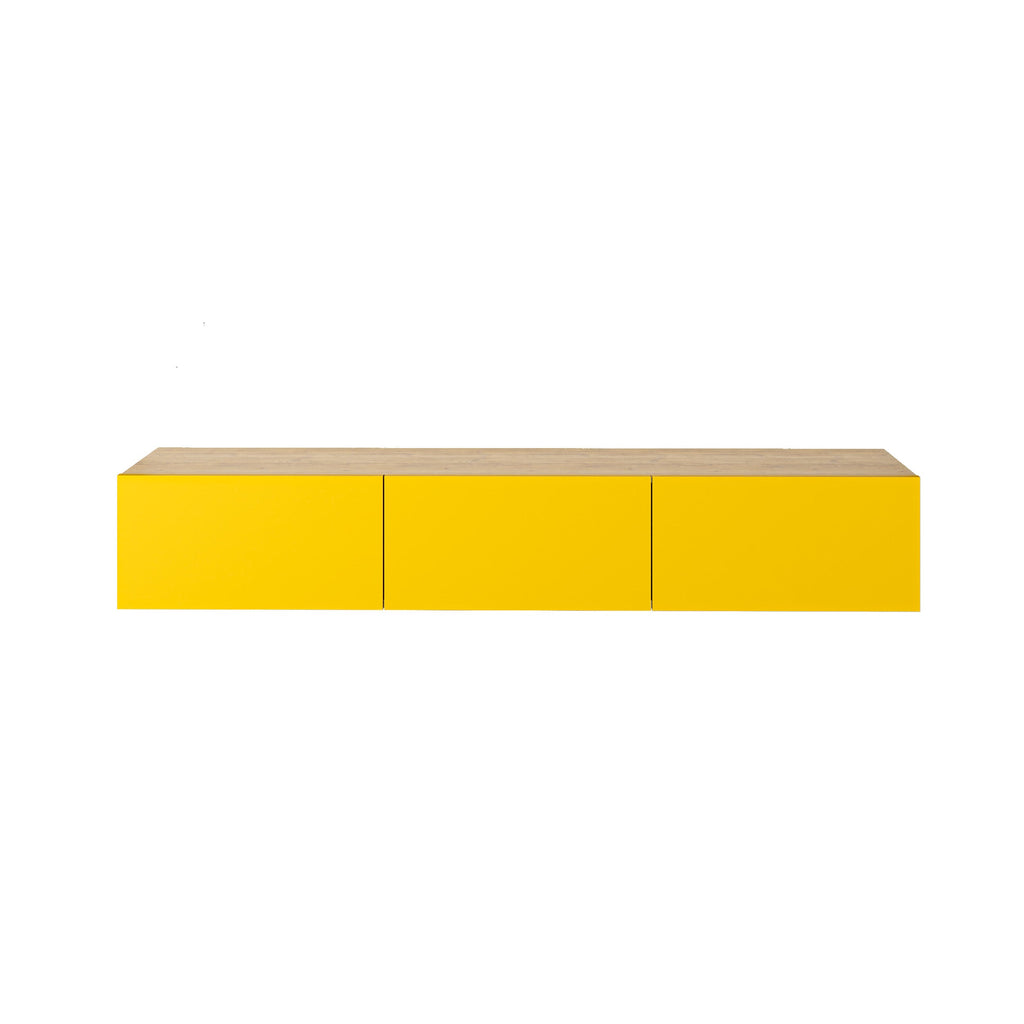 Modern Tv Unit - Wall Mounted - 3 Compartments - 180 cm
