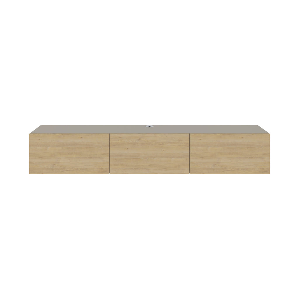 Modern Tv Unit - Wall Mounted - 3 Compartments - 180 cm