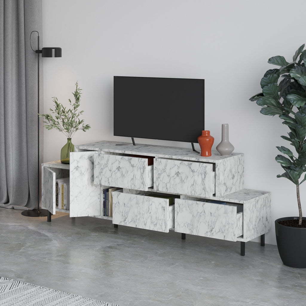 Hermes Modern TV Stand Multimedia Centre With Storage Cabinet 171.2 cm
