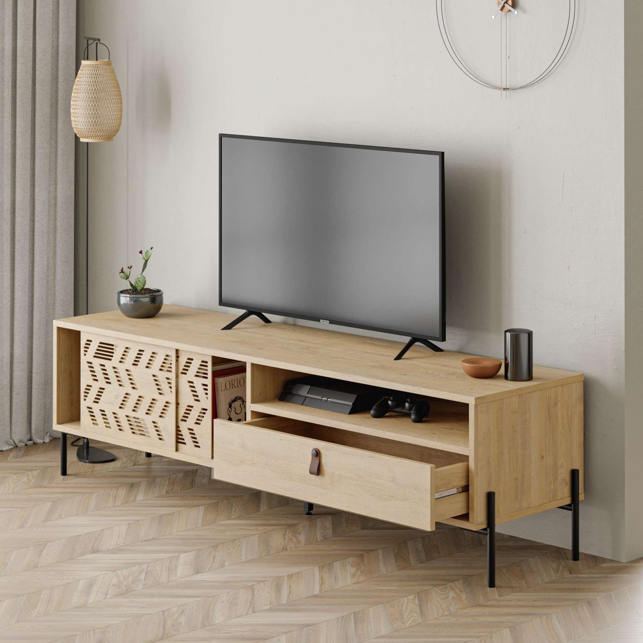 Dionysos Modern TV Stand Multimedia Stand TV Unit With Storage Cabinet 170cm
