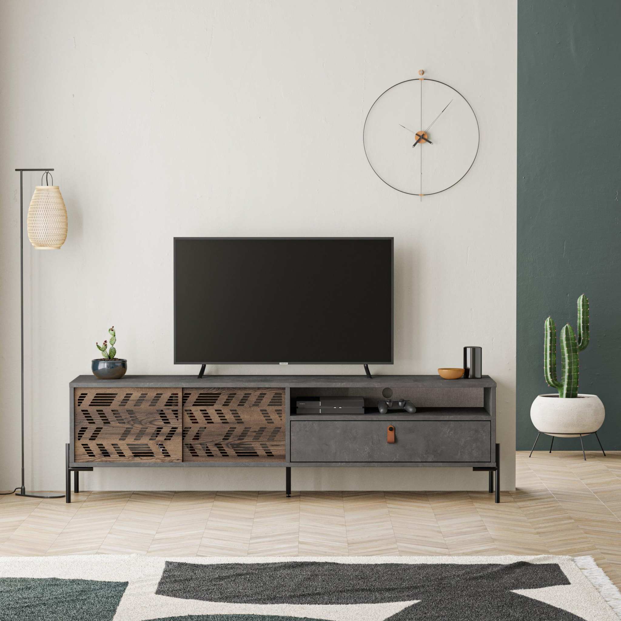 Dionysos Modern TV Stand Multimedia Stand TV Unit With Storage Cabinet 170cm