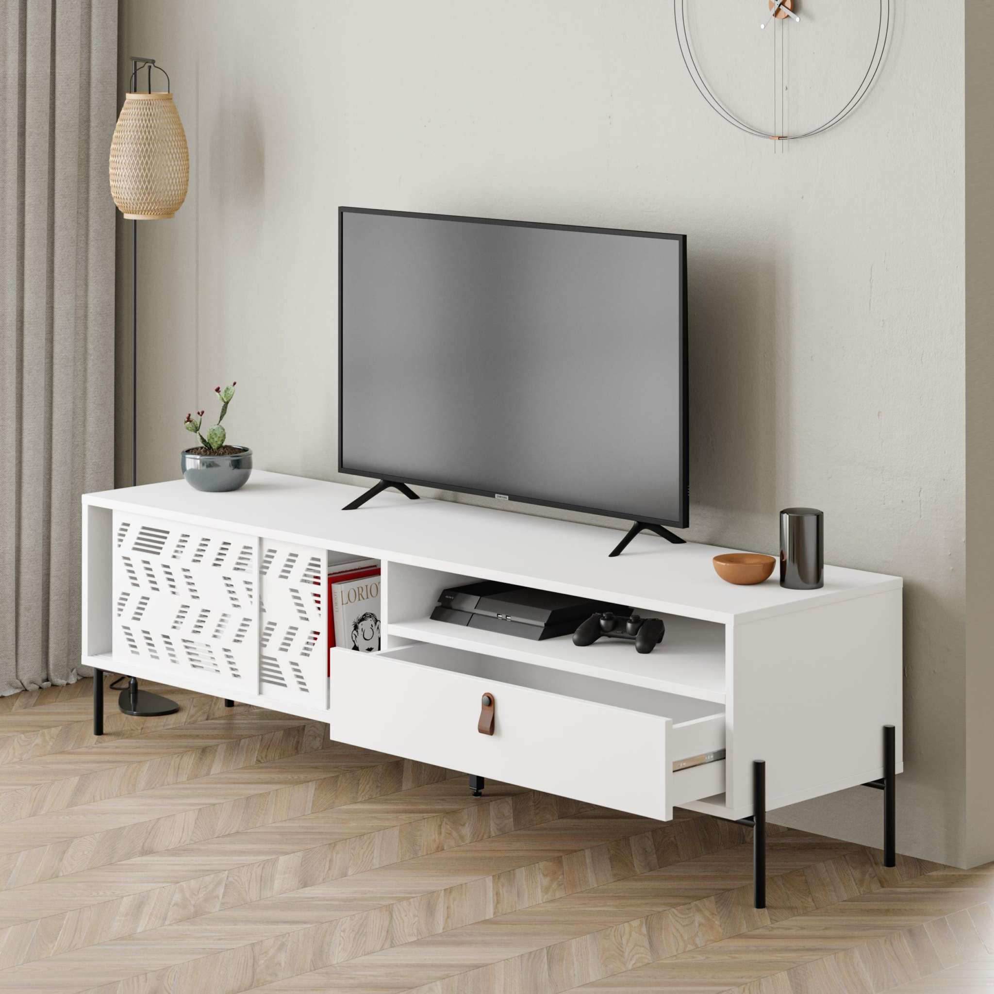 Dionysos Modern TV Stand Multimedia Stand TV Unit With Storage Cabinet 170cm