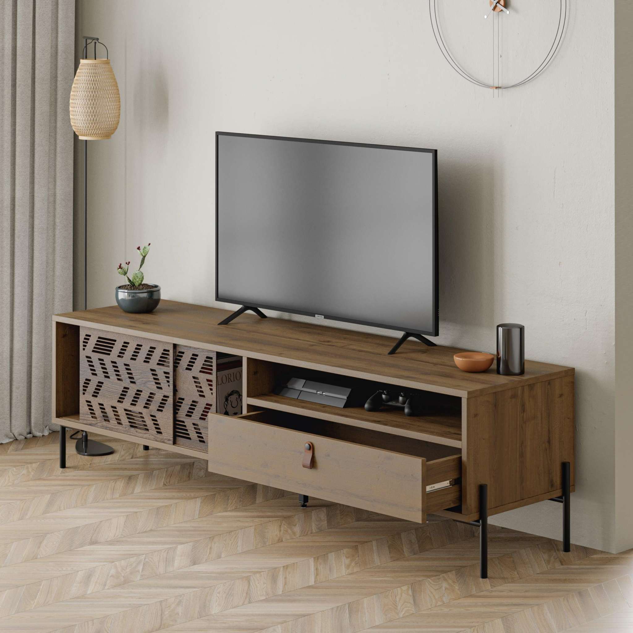 Dionysos Modern TV Stand Multimedia Stand TV Unit With Storage Cabinet 170cm