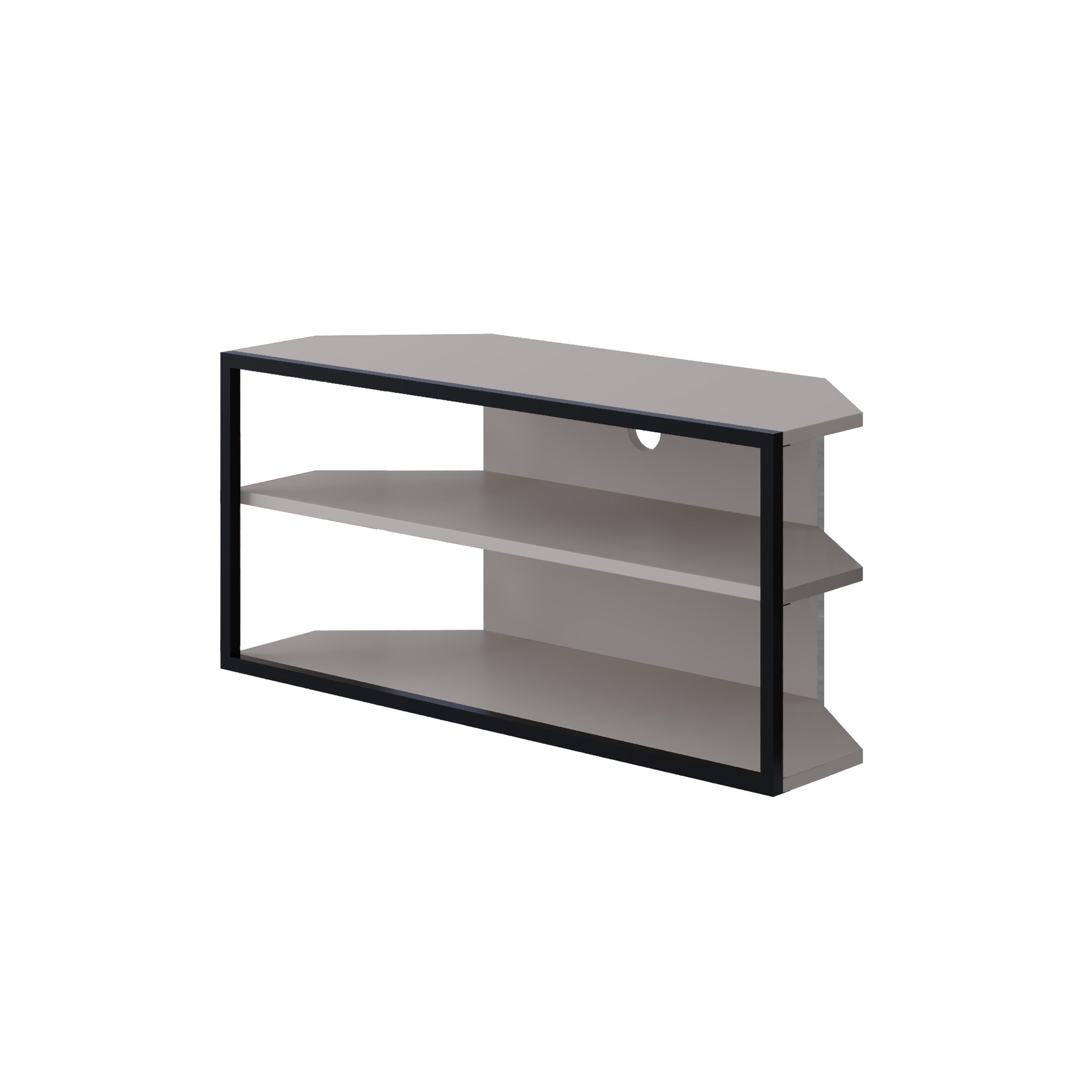 Corner TV Stand – Compact Corner Unit for TVs with Storage Shelves for Living Rooms or Flats