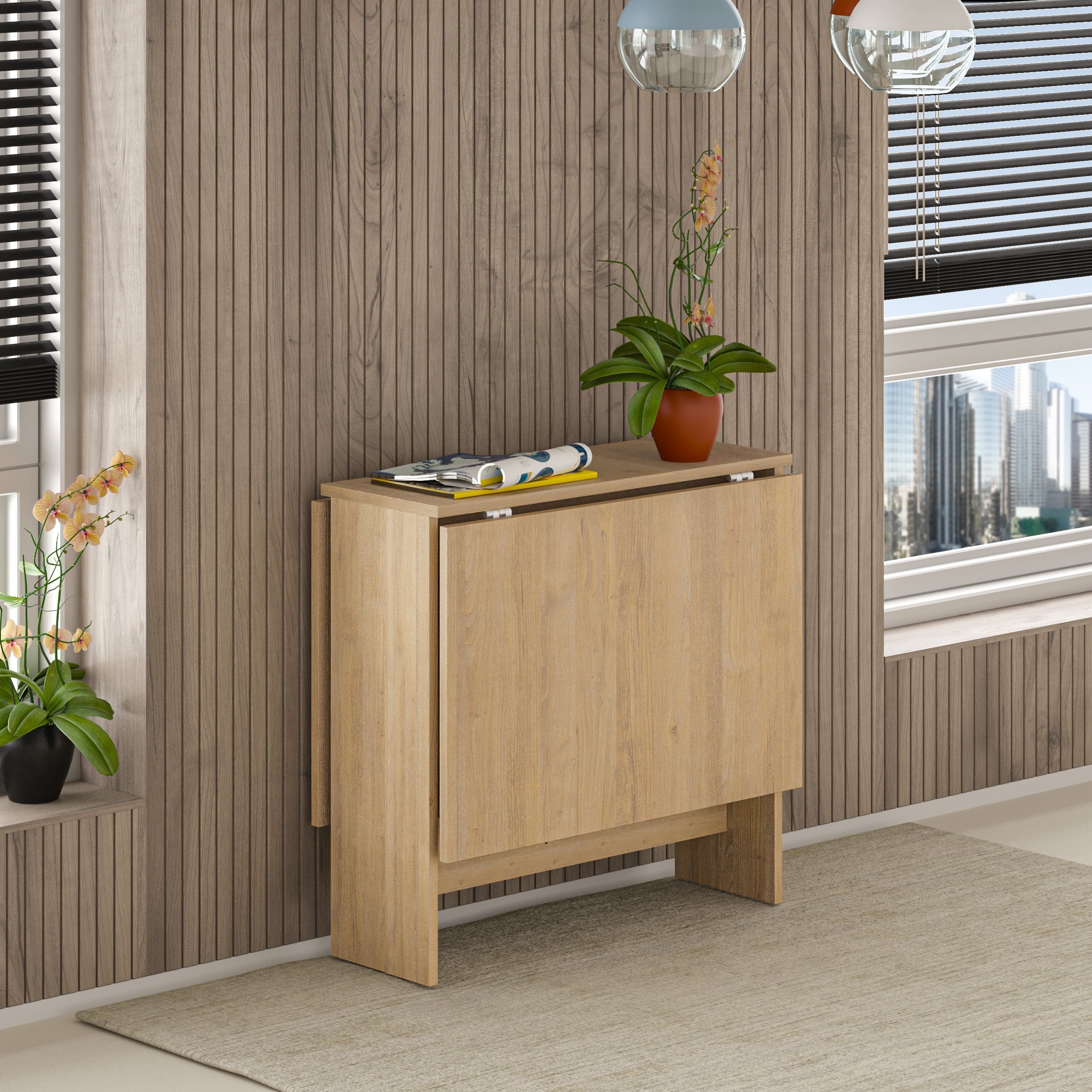 Dining Table – Foldable – Sapphire Oak Finish