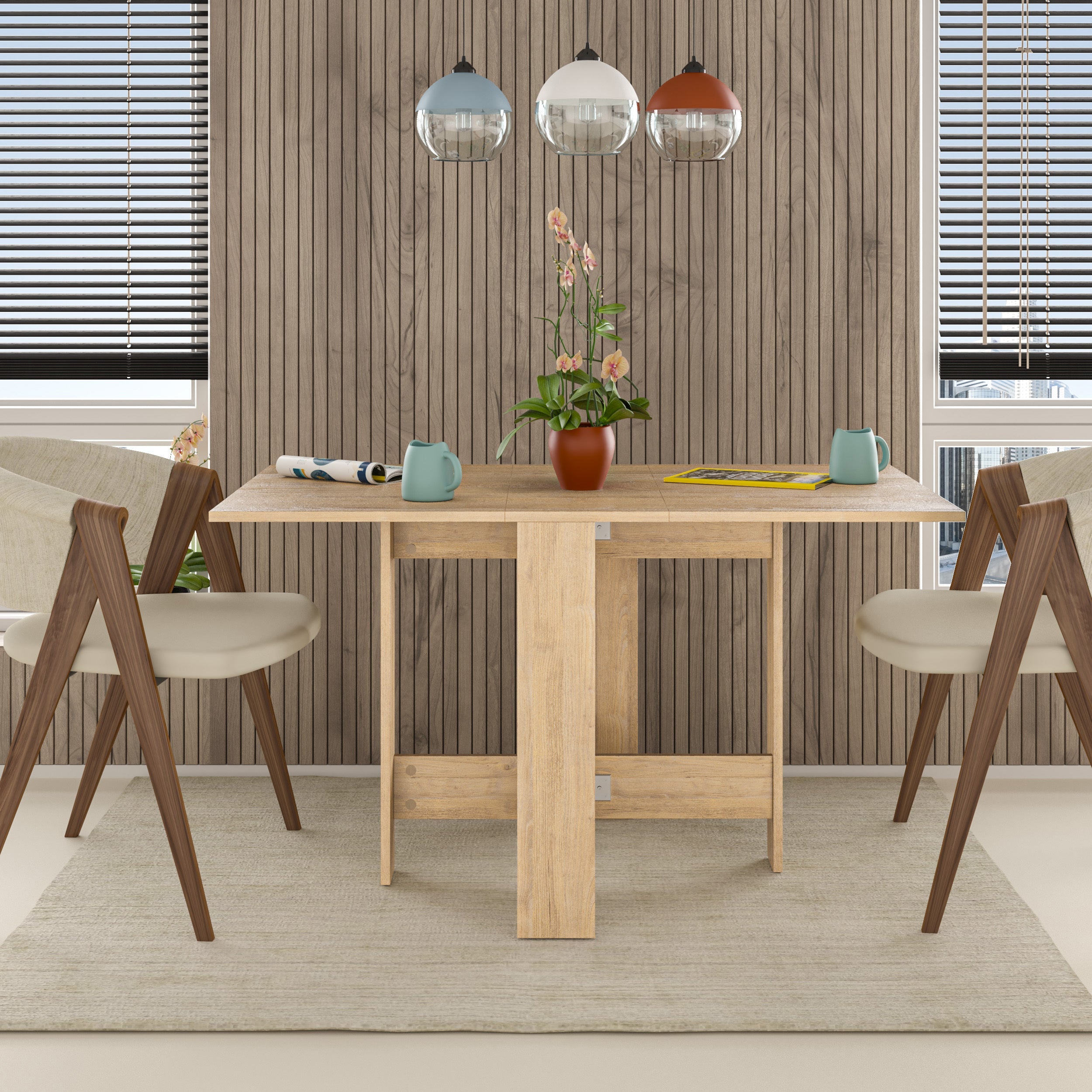 Dining Table – Foldable – Sapphire Oak Finish