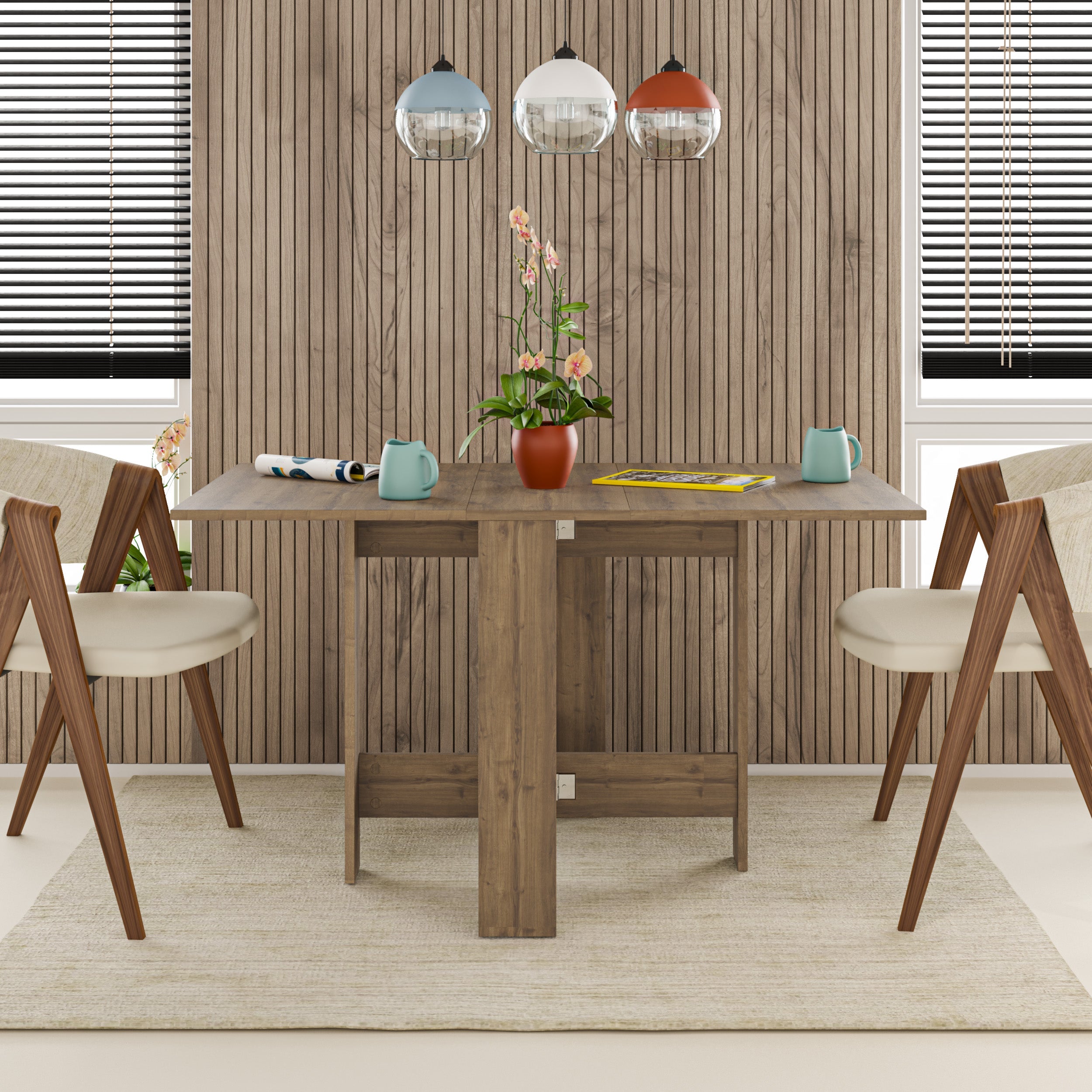 Dining Table – Foldable – Dark Oak Effect
