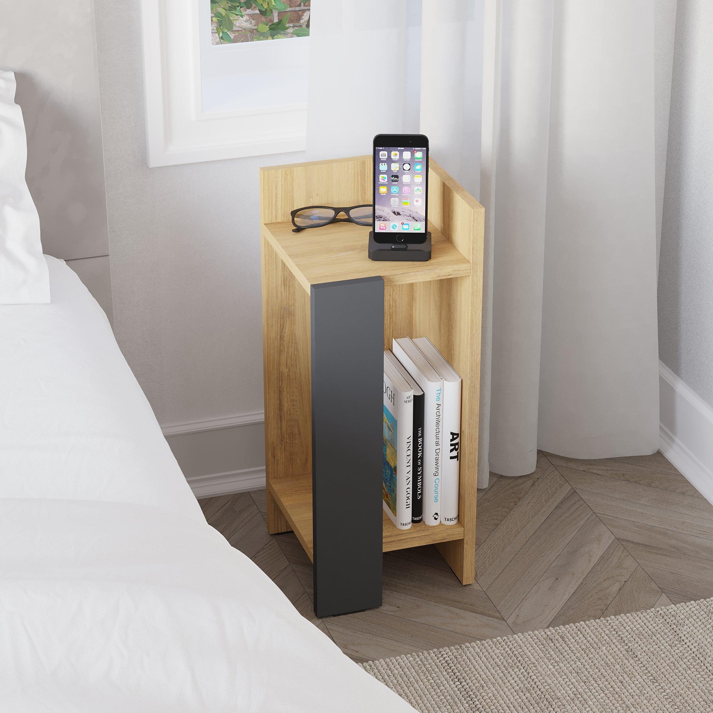 Modern Bedside Table Right Module 25cm Narrow
