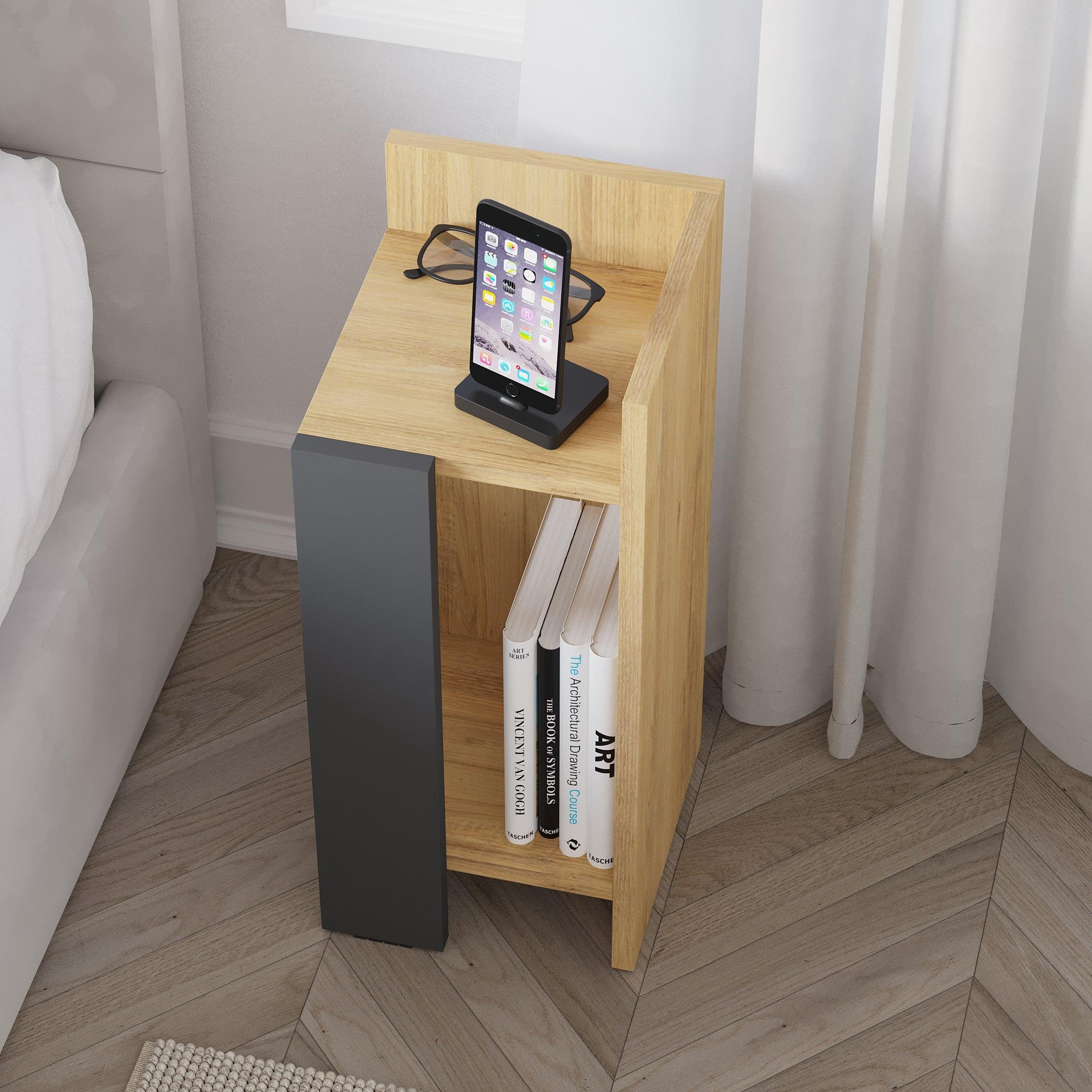 Modern Bedside Table Right Module 25cm Narrow