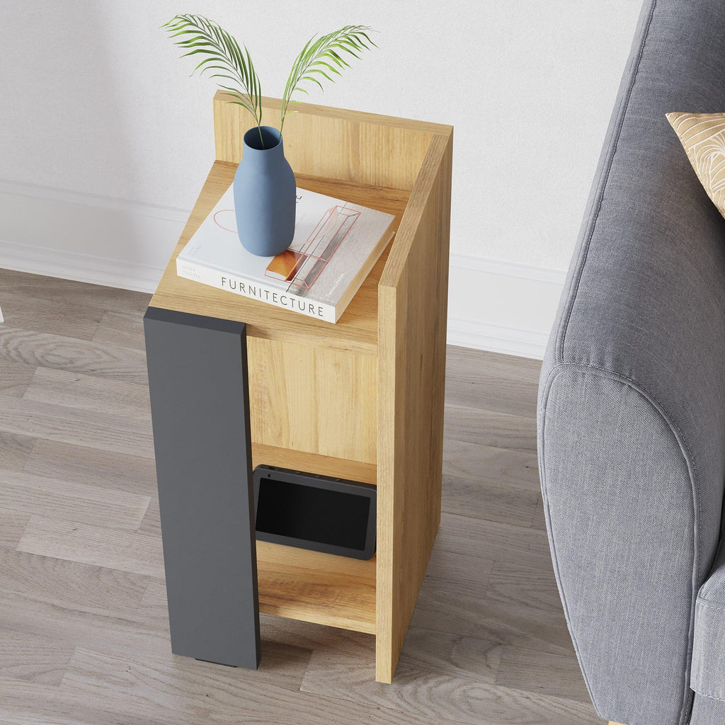 Modern Bedside Table Right Module 25cm Narrow