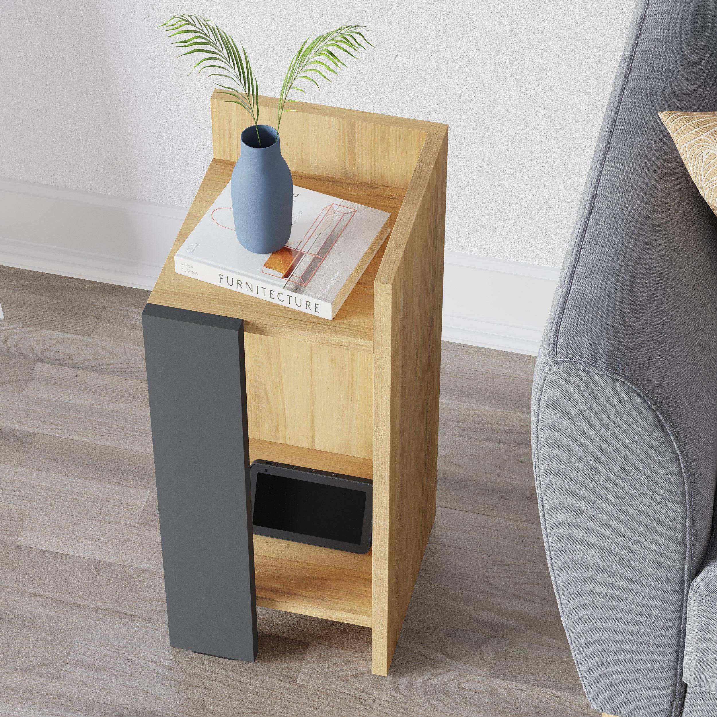 Modern Bedside Table Right Module 25cm Narrow