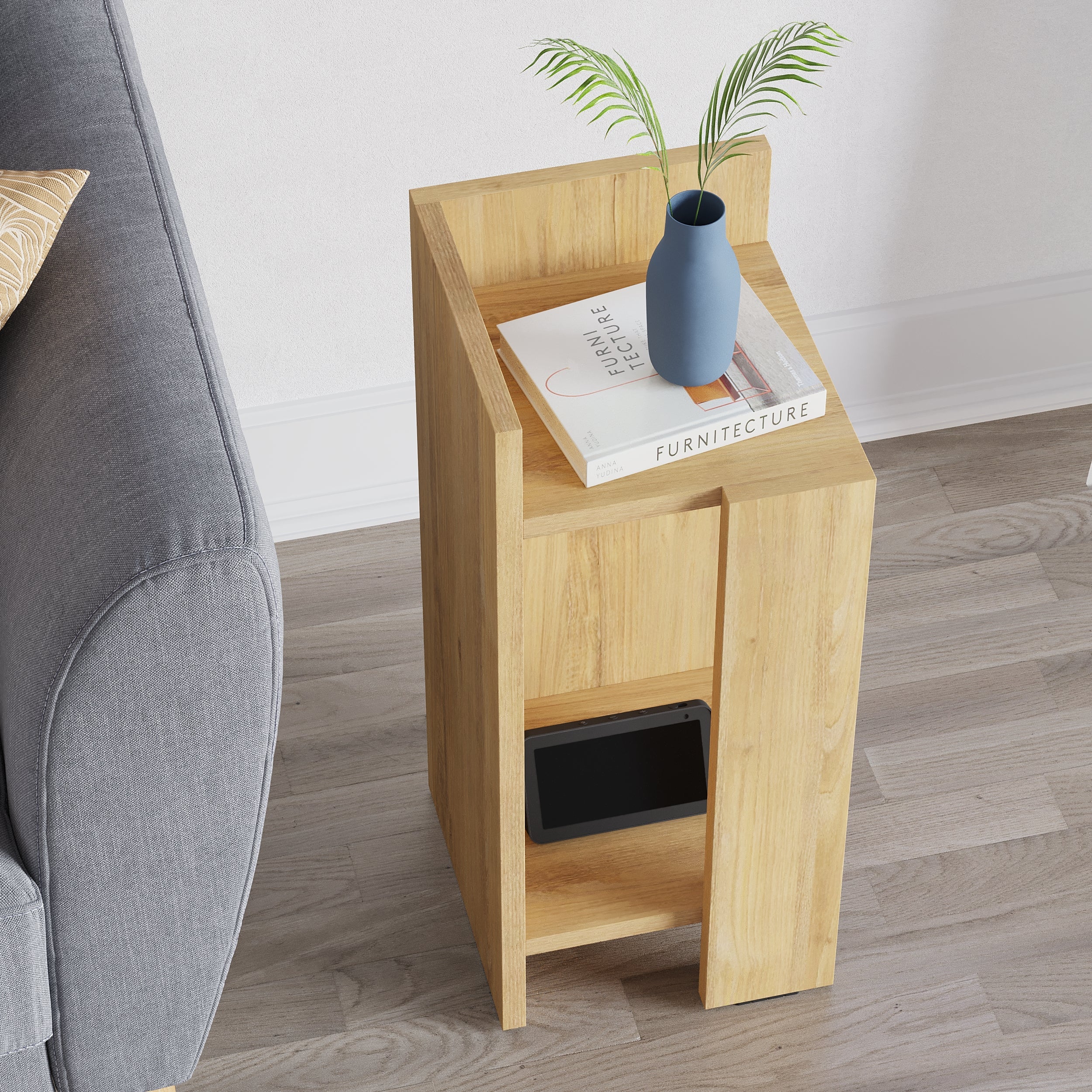 Modern Bedside Table Left Module 25cm Narrow