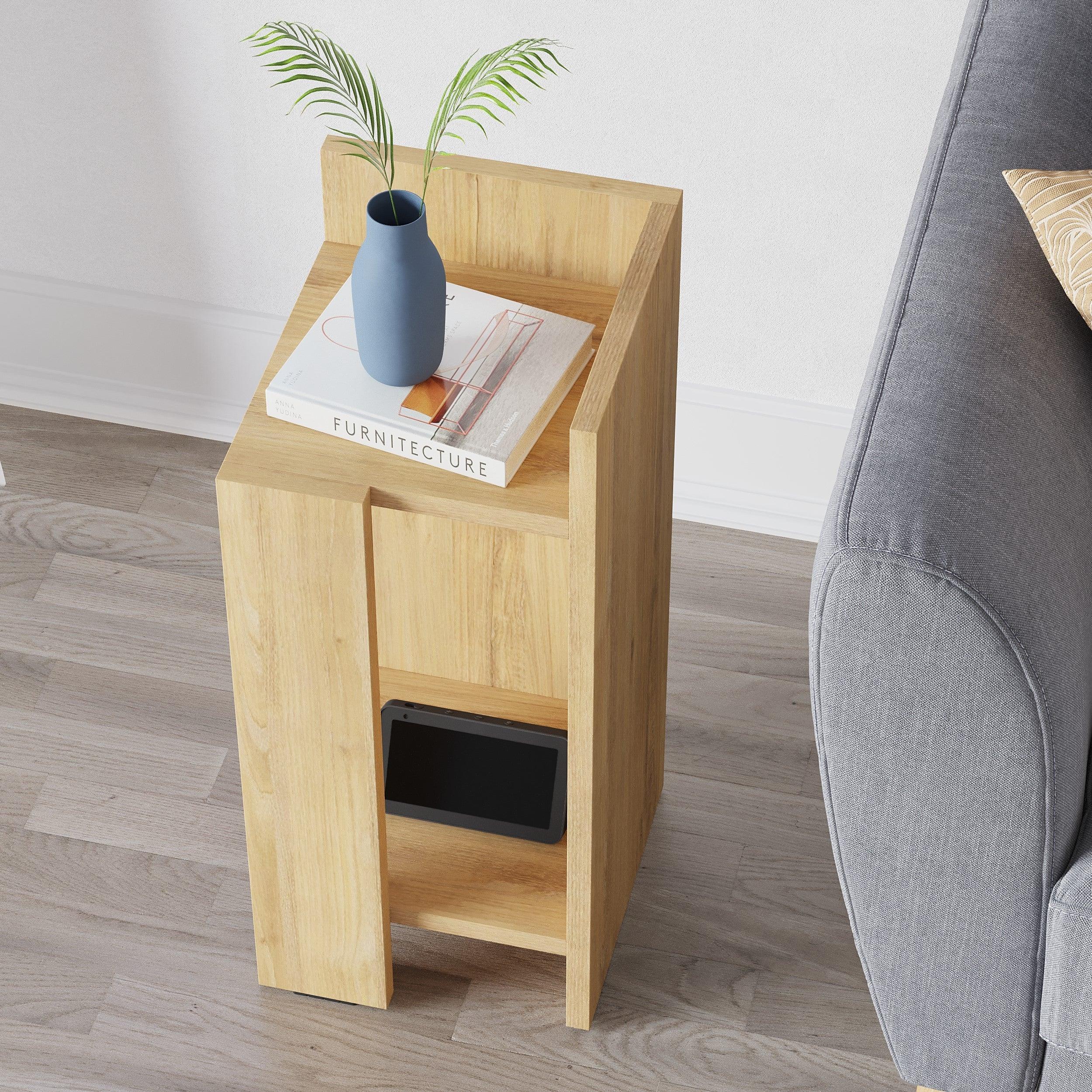 Modern Bedside Table Right Module 25cm Narrow