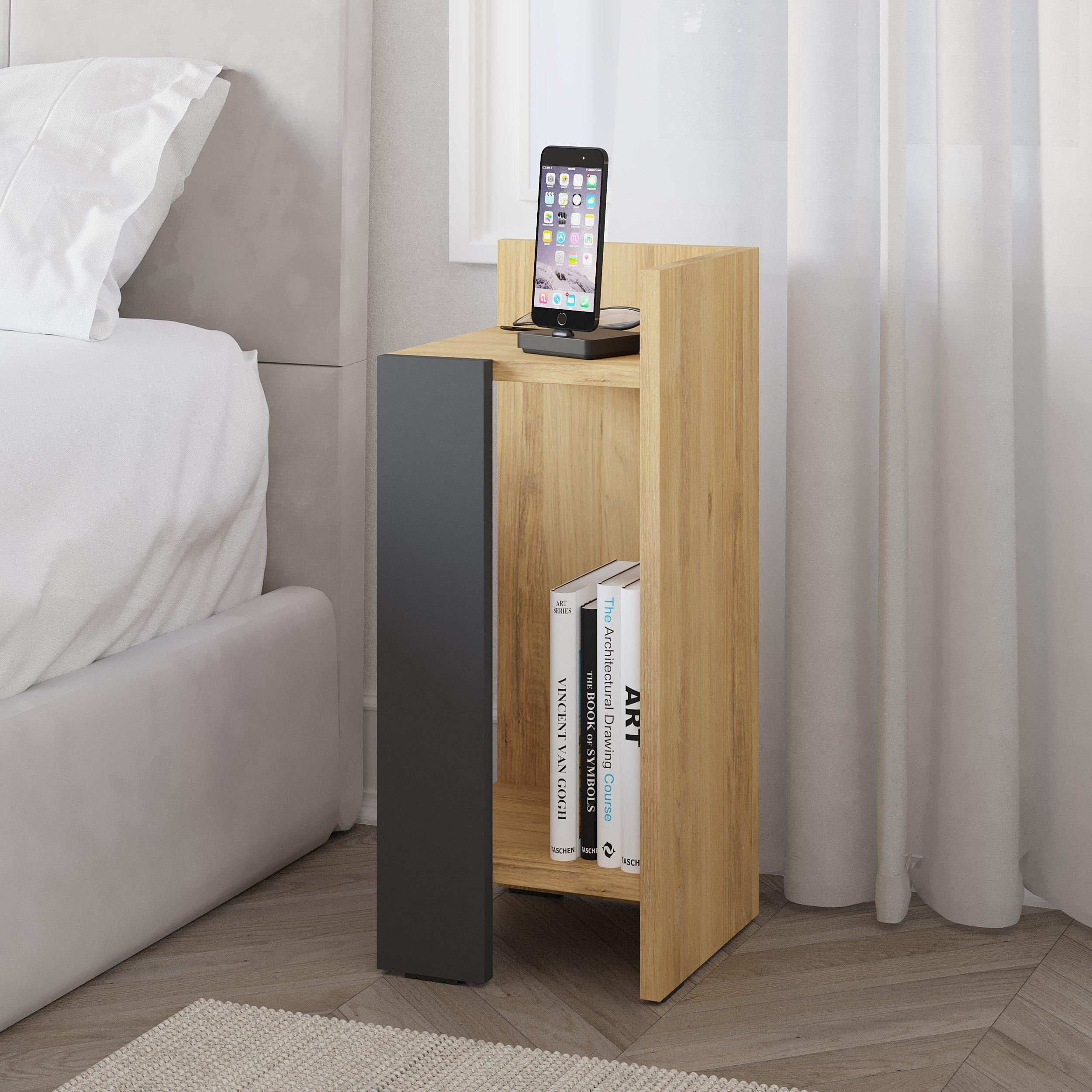 Modern Bedside Table Right Module 25cm Narrow
