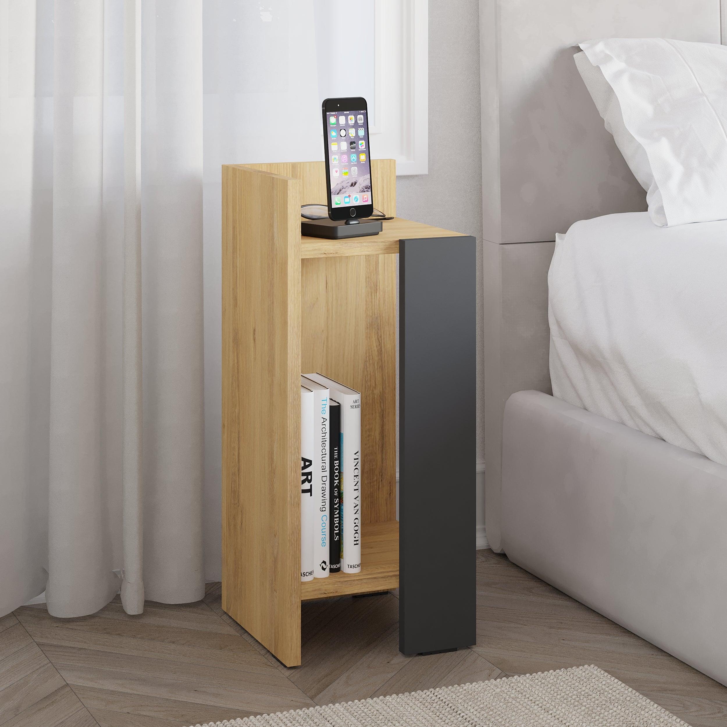 Modern Bedside Table Left Module 25cm Narrow