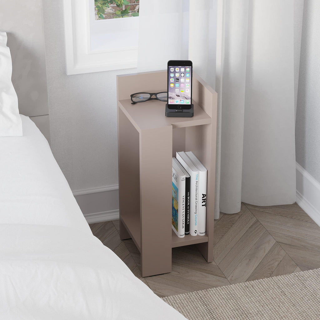 Modern Bedside Table Right Module 25cm Narrow