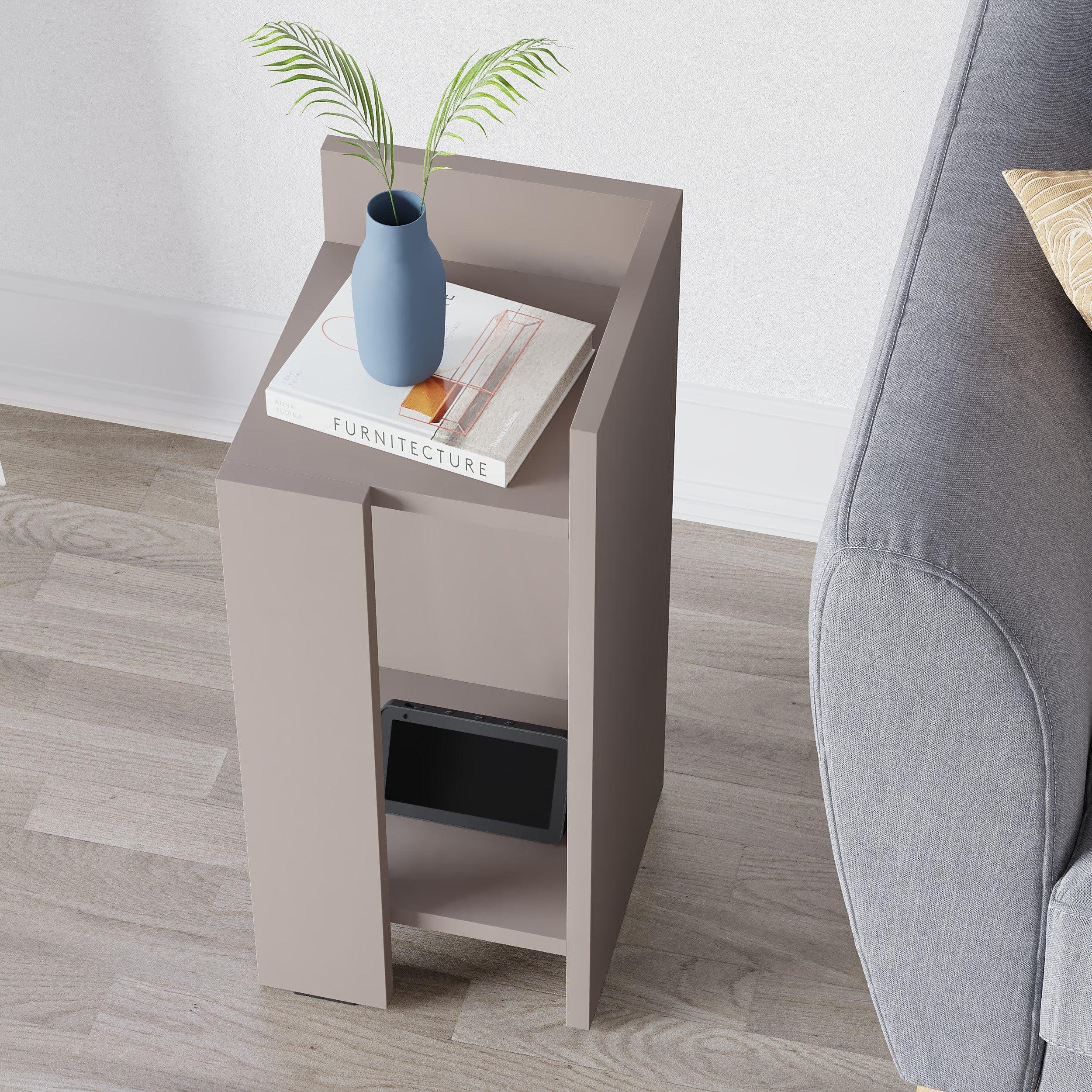 Modern Bedside Table Right Module 25cm Narrow
