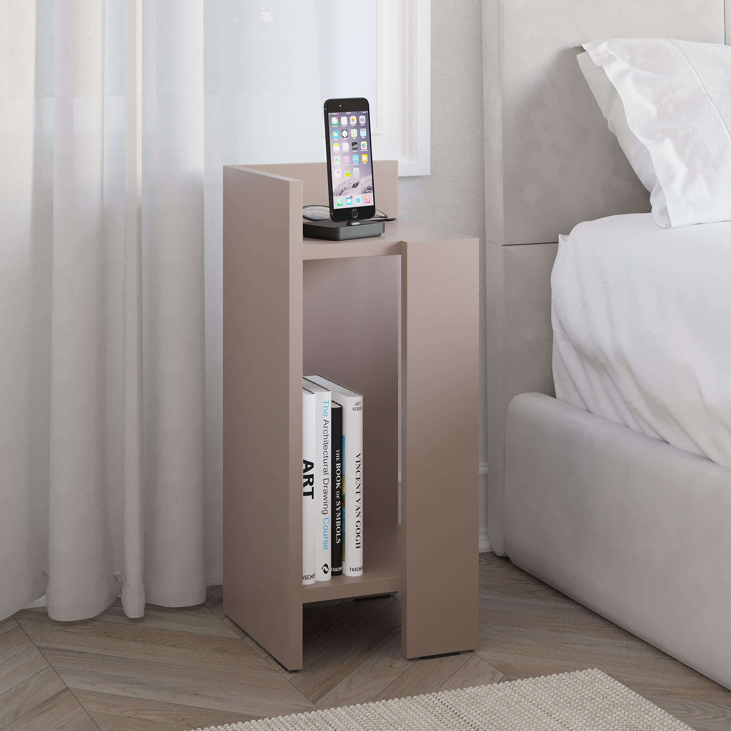 Modern Bedside Table Left Module 25cm Narrow