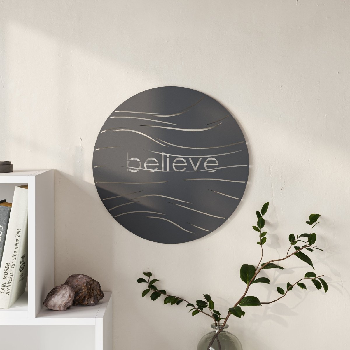 Believe Modern Metal Wall Art Home Decorative Ornament