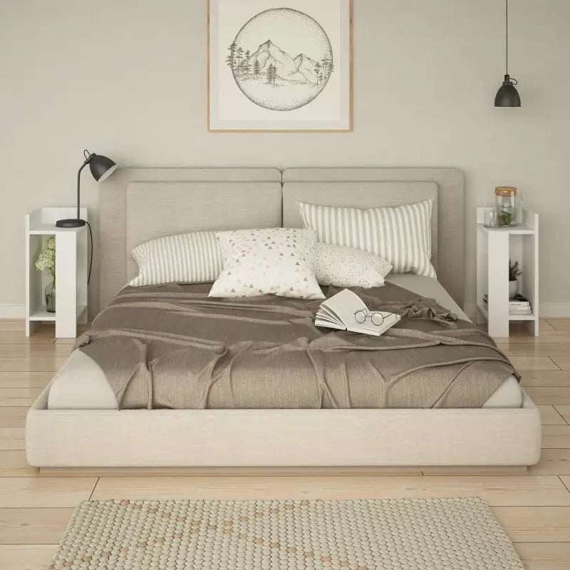 Modern Bedside Table Left And Right 25cm Narrow