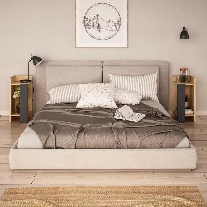 Modern Bedside Table Left And Right 25cm Narrow