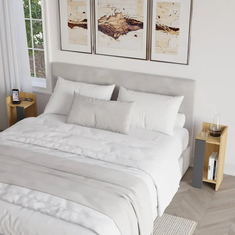 Modern Bedside Table Left And Right 25cm Narrow