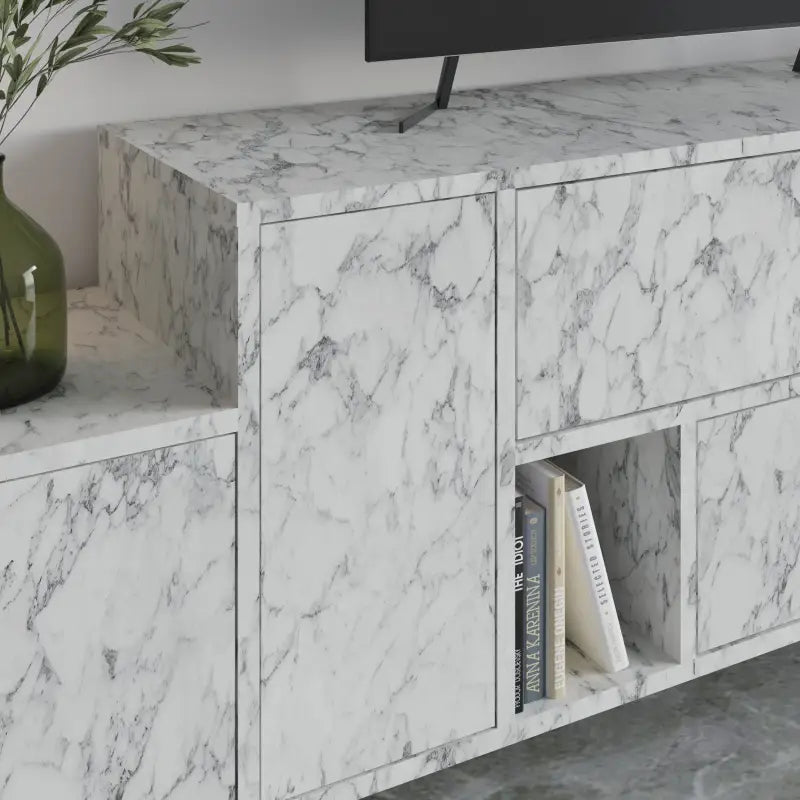 Hermes Modern TV Stand Multimedia Centre TV Unit With Storage Cabinet 171.2 cm
