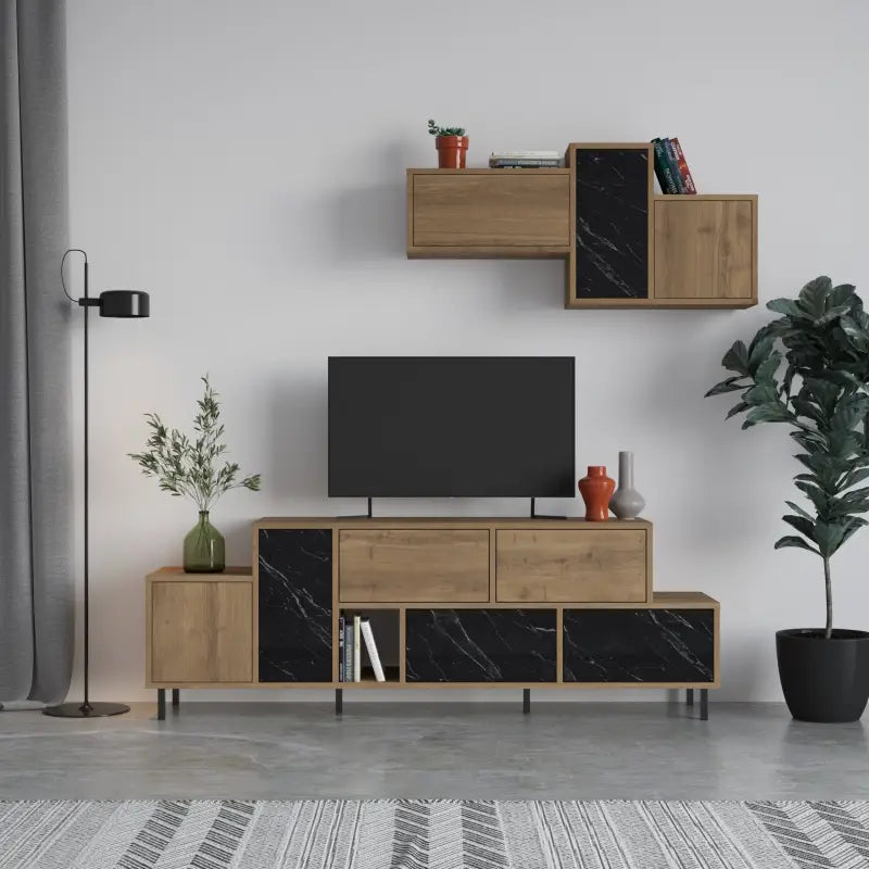 Hermes Modern TV Stand Multimedia Centre TV Unit With Storage Cabinet 171.2 cm