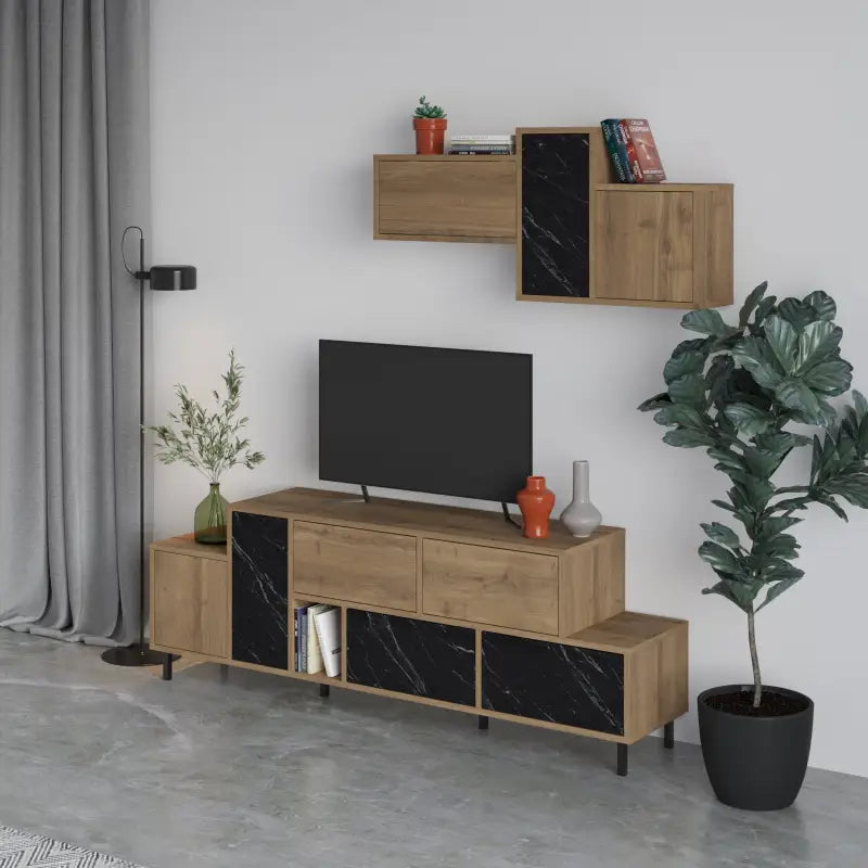 Hermes Modern TV Stand Multimedia Centre TV Unit With Storage Cabinet 171.2 cm