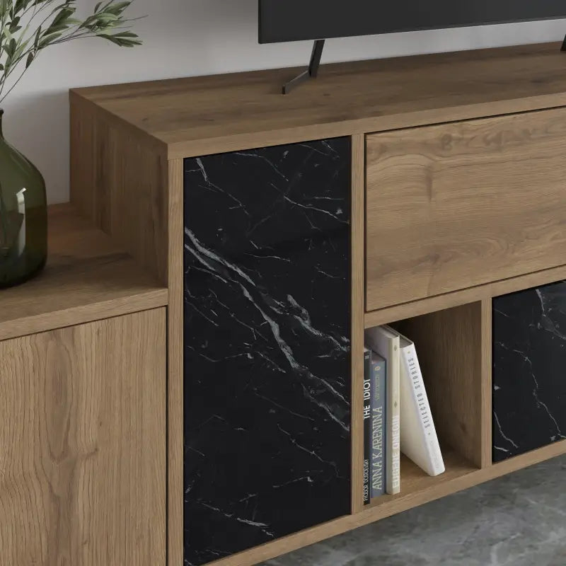 Hermes Modern TV Stand Multimedia Centre TV Unit With Storage Cabinet 171.2 cm